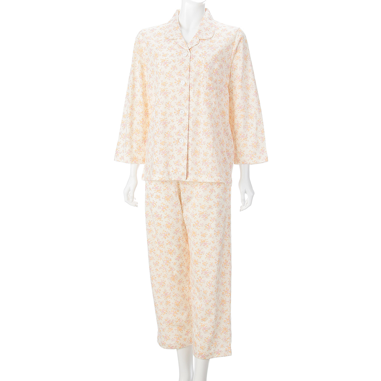 GUNZE 婦人 天竺花柄パジャマ（保湿・抗菌防臭加工）