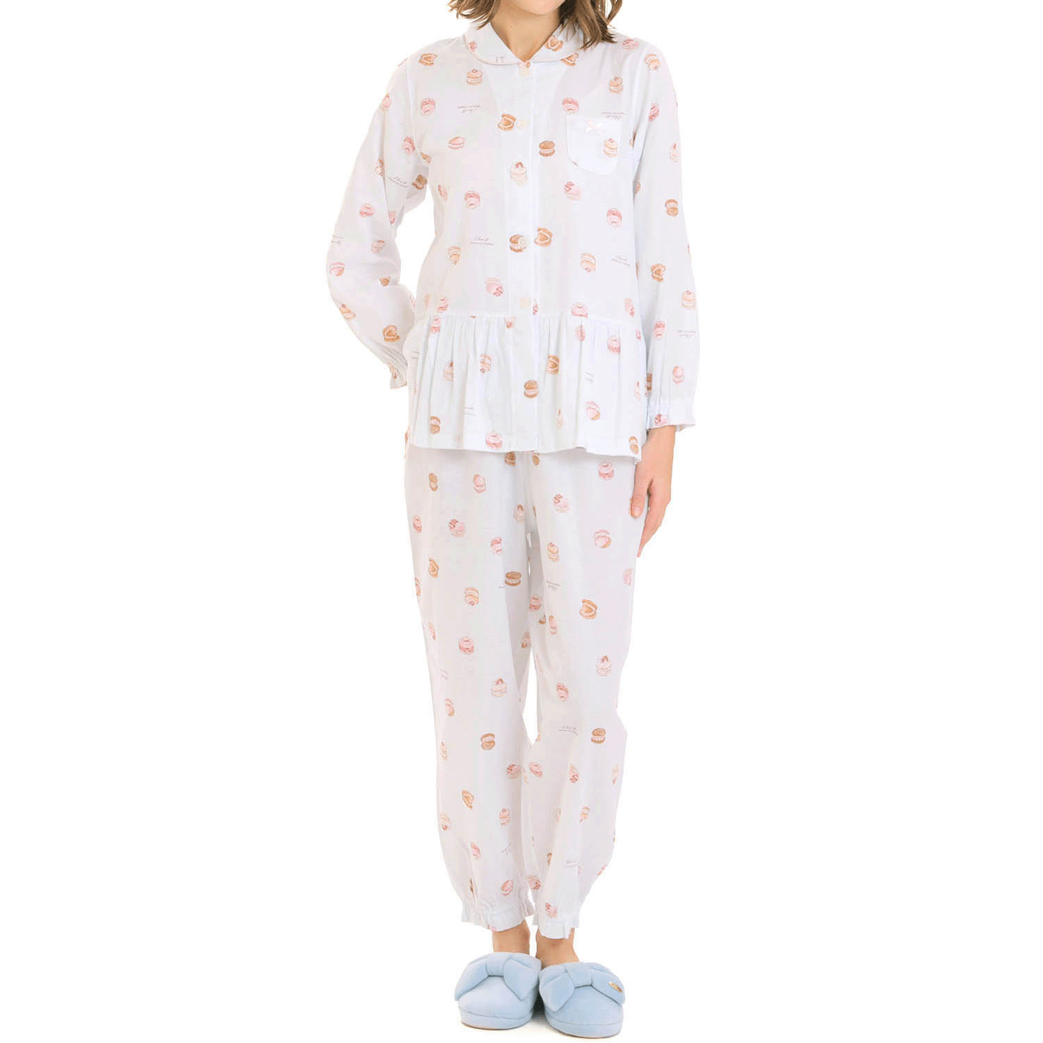 Narue ダブルガーゼマカロンシャツパジャマ - 画像16