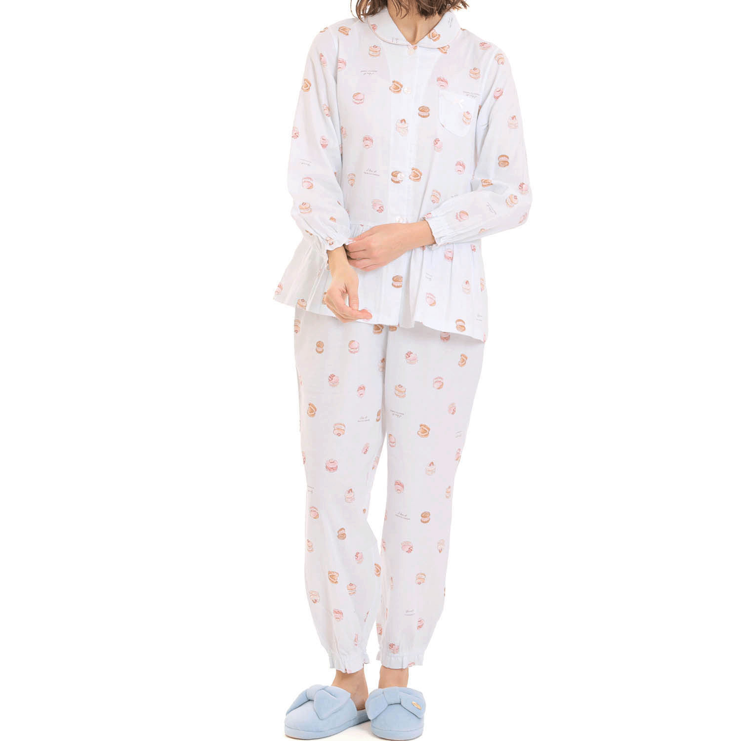 Narue ダブルガーゼマカロンシャツパジャマ - 画像17