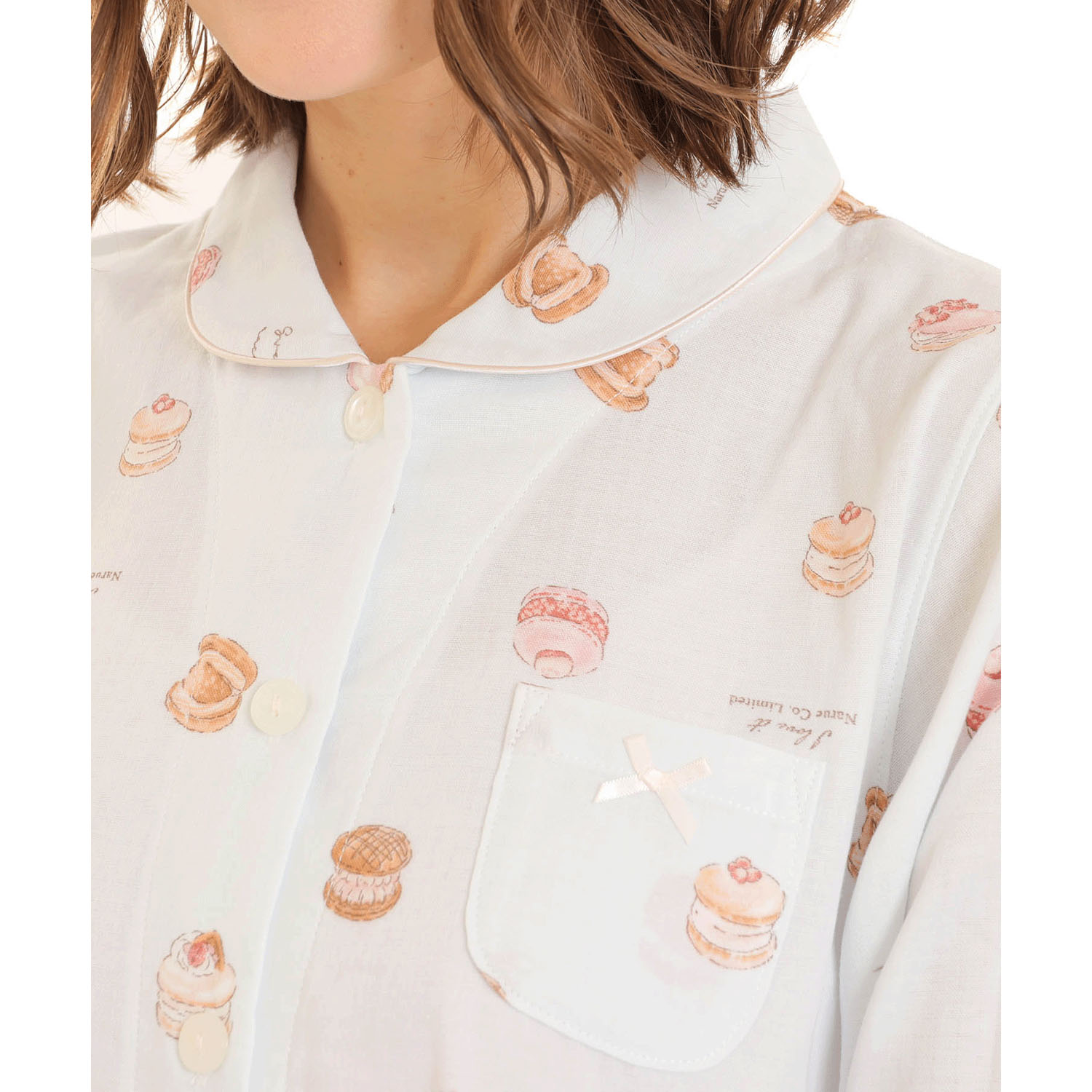 Narue ダブルガーゼマカロンシャツパジャマ - 画像18