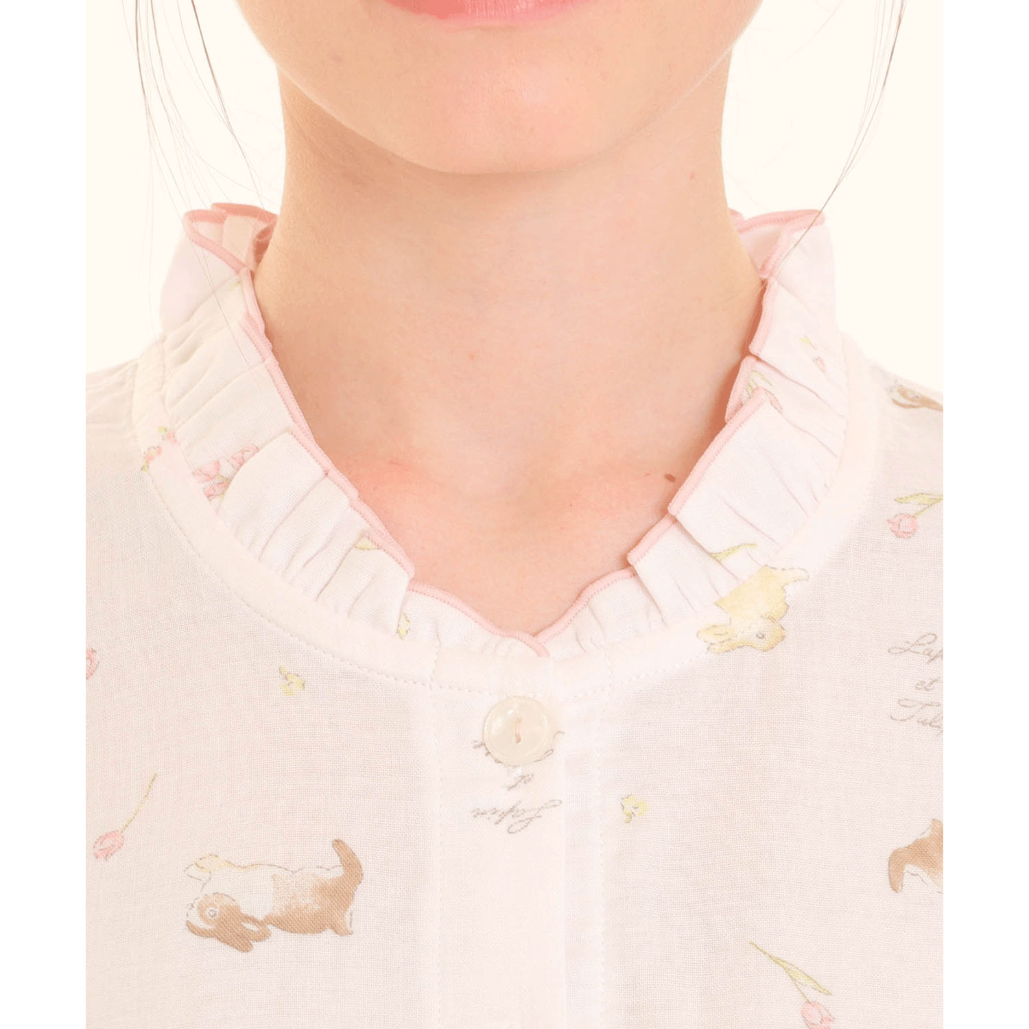 Narue ダブルガーゼプティラパンフリルパジャマ - 画像12