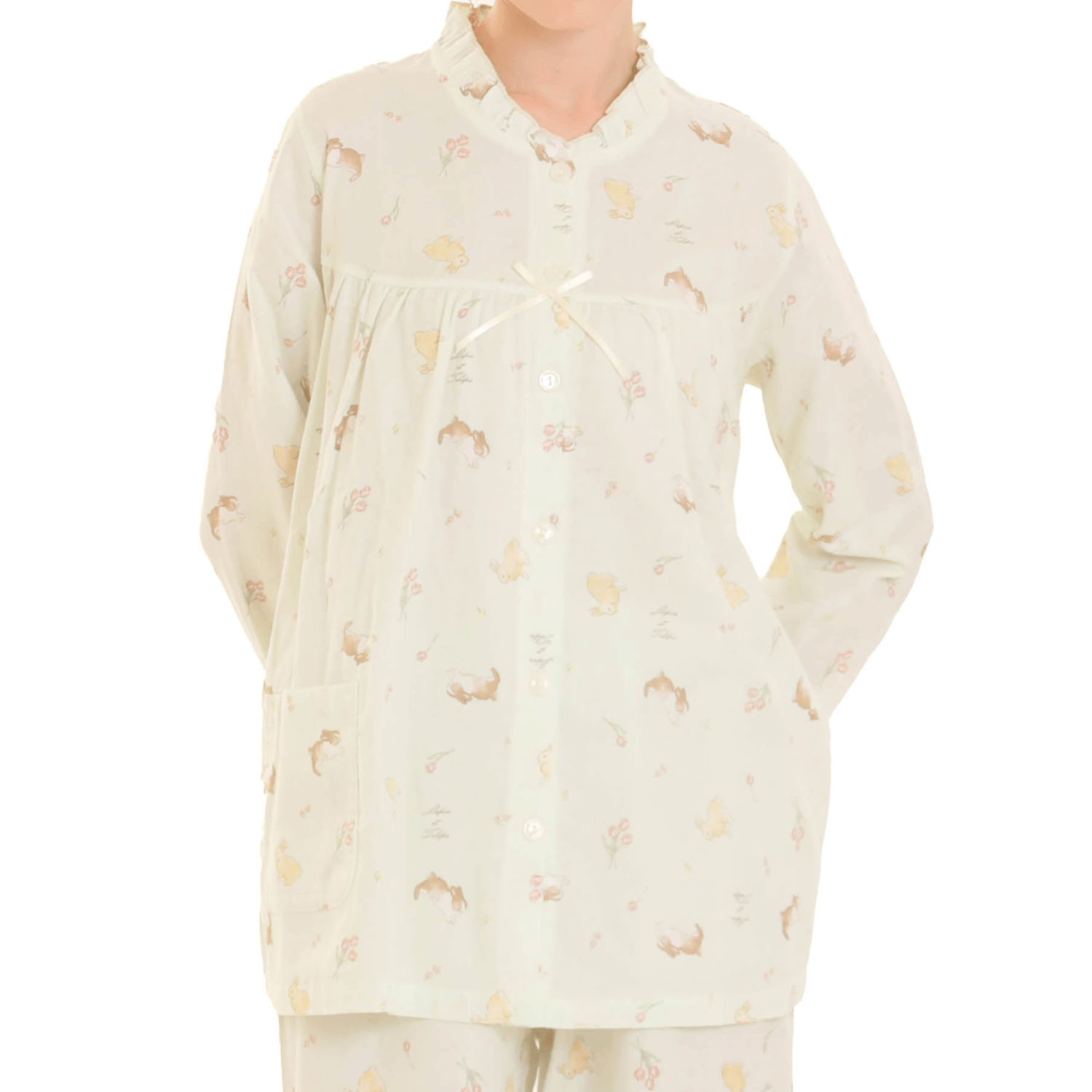 Narue ダブルガーゼプティラパンフリルパジャマ - 画像16