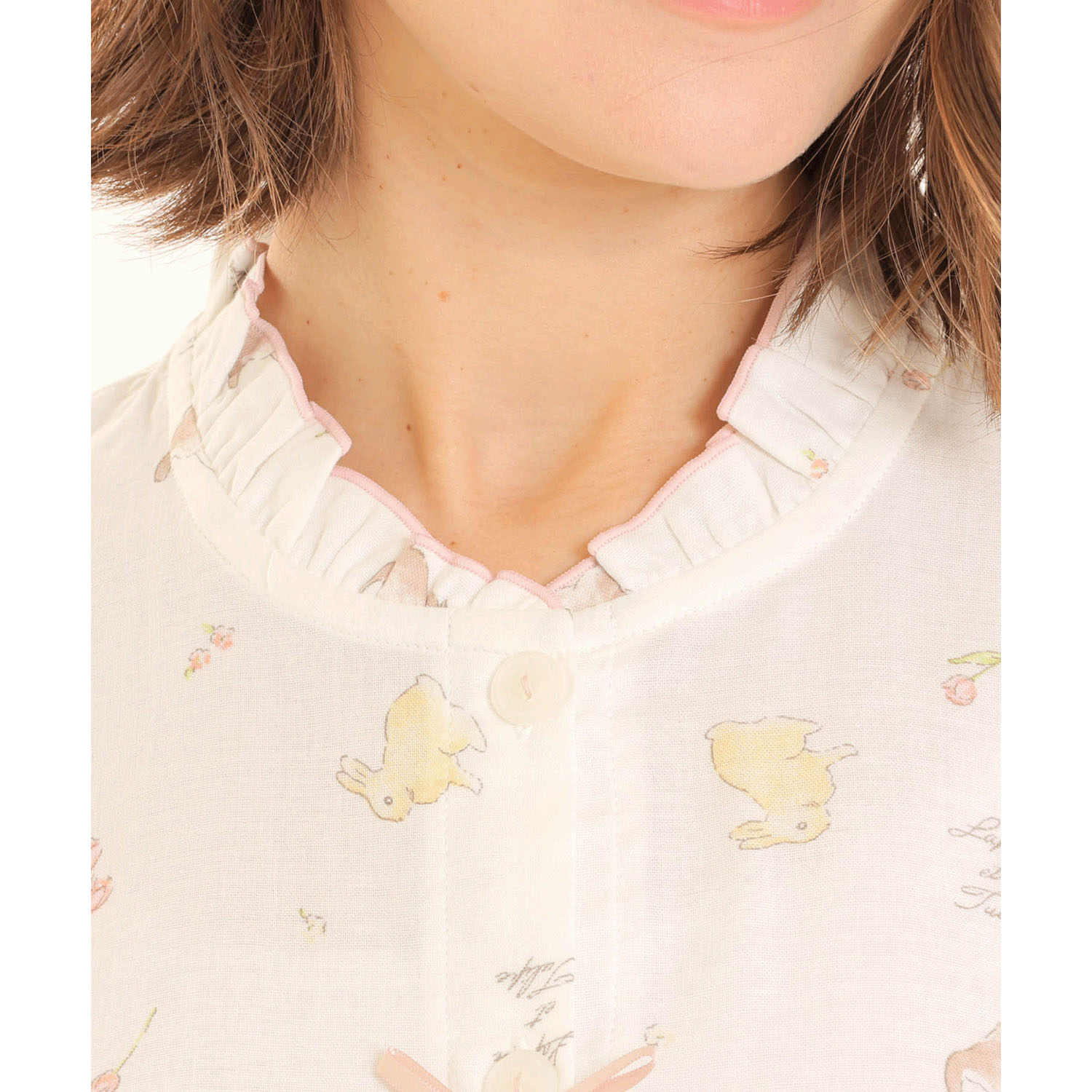 Narue ダブルガーゼプティラパンフリルパジャマ - 画像4