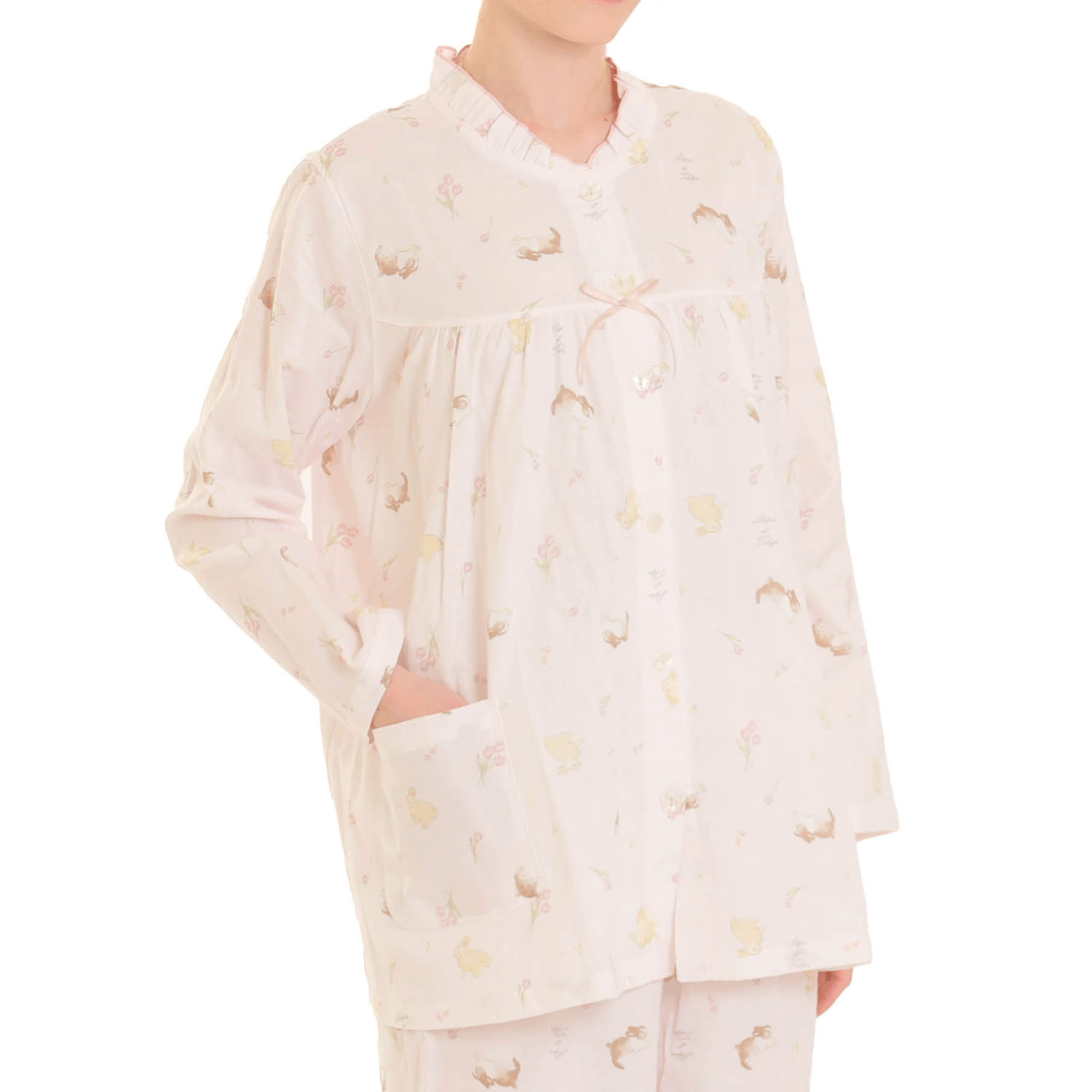 Narue ダブルガーゼプティラパンフリルパジャマ - 画像9