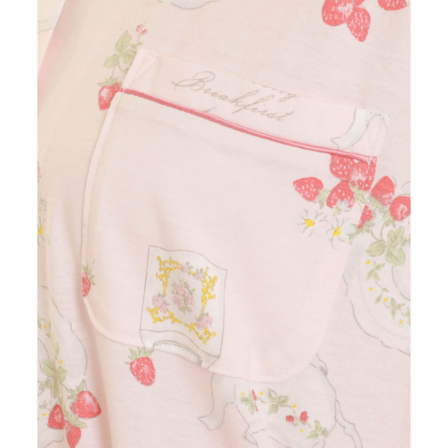 Narue 天竺ストロベリーカトラリーシャツパジャマ - 画像5