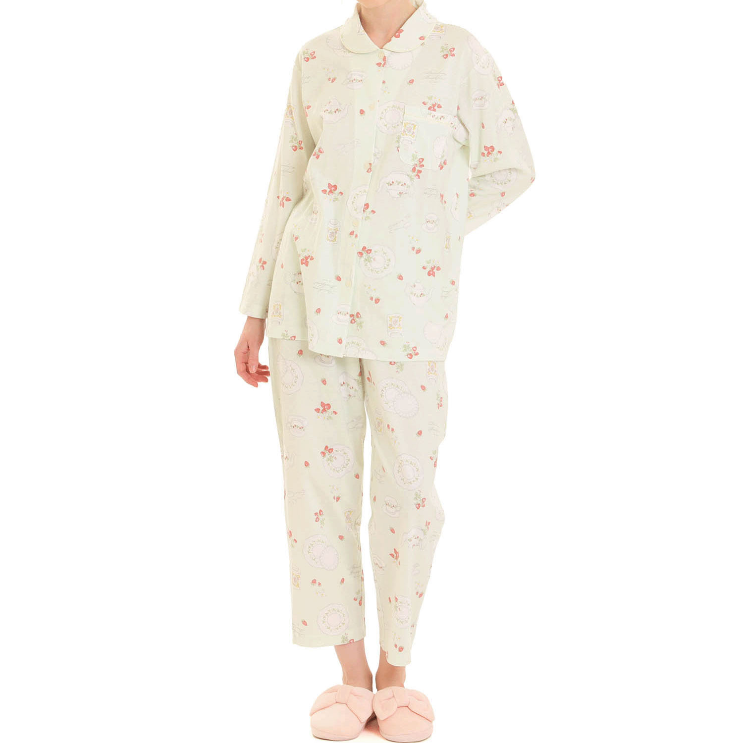 Narue 天竺ストロベリーカトラリーシャツパジャマ - 画像10