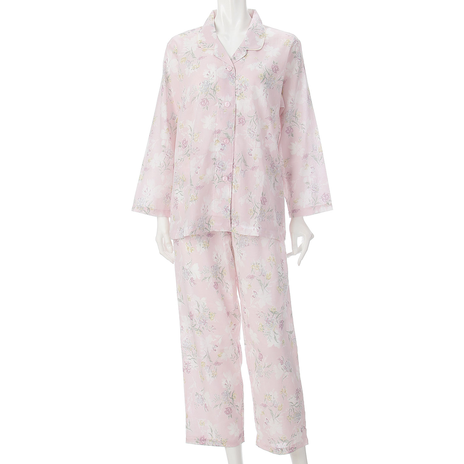 GUNZE COOL PLUS 背中メッシュ 長袖長パンツパジャマ - 画像1