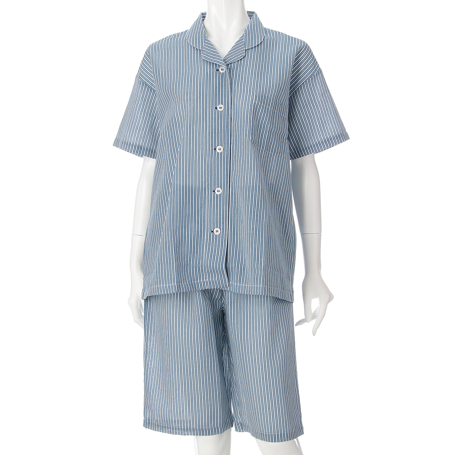 婦人 アセドロン半袖5分丈パンツパジャマ - 画像6