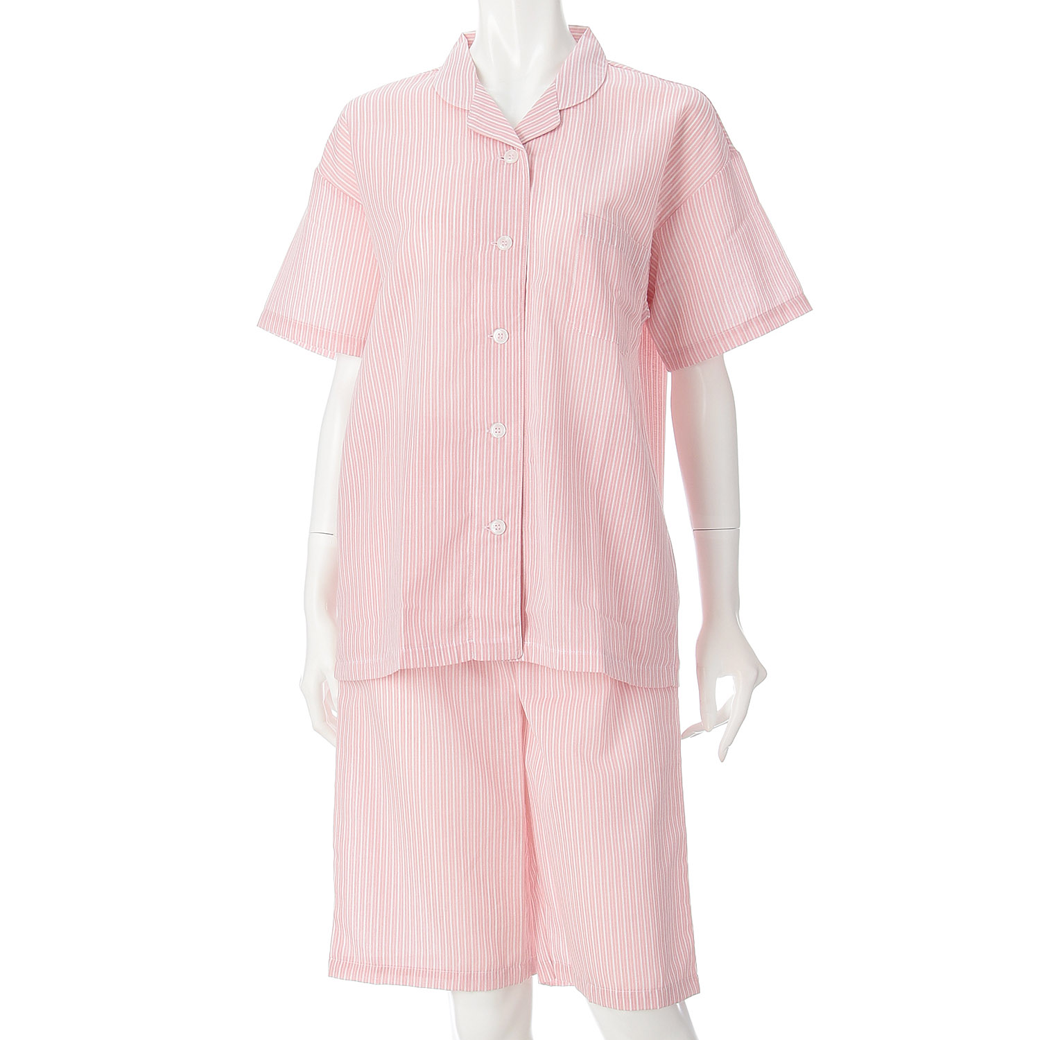 婦人 アセドロン半袖5分丈パンツパジャマ - 画像1