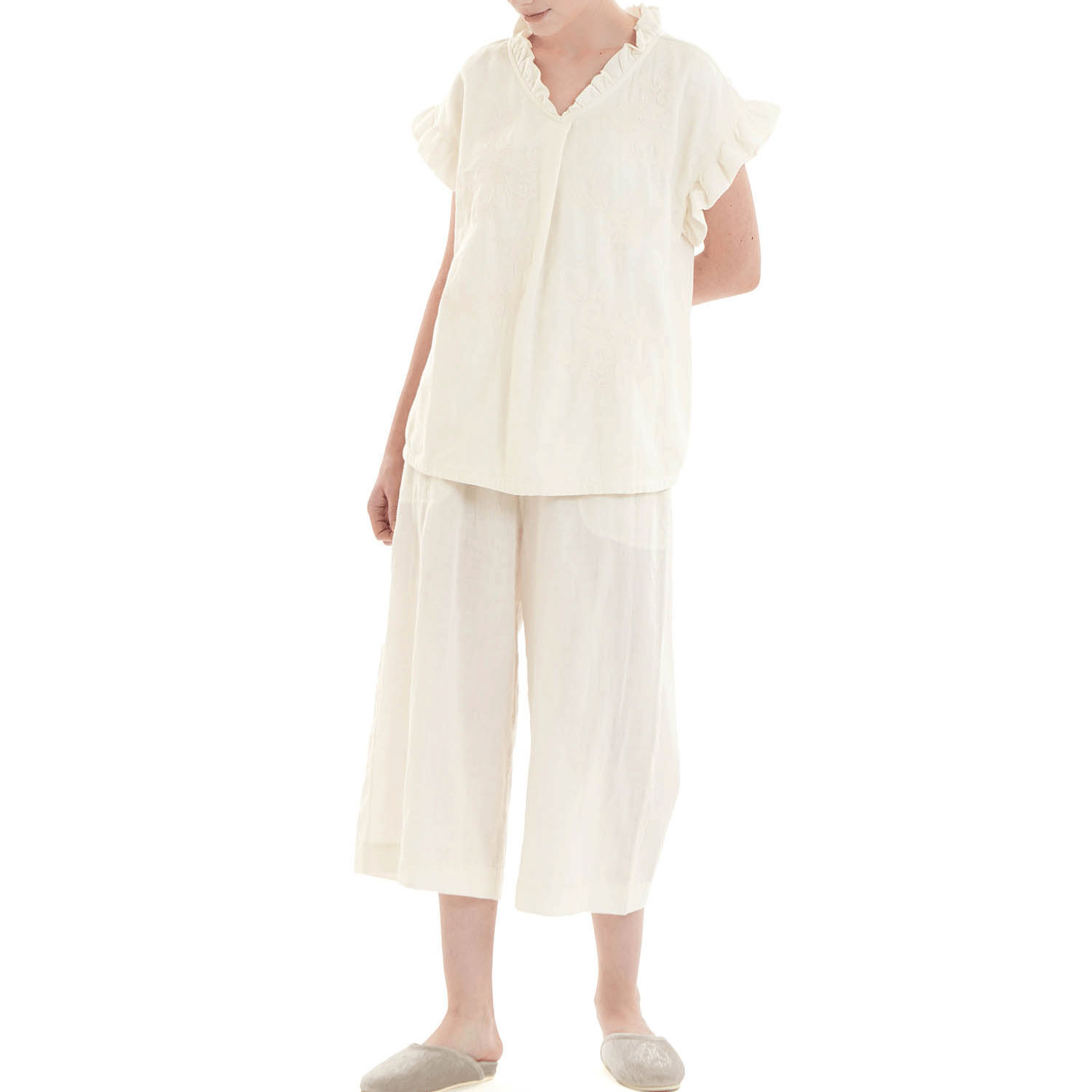 Narue 50／ダブルガーゼシャンブレープラージュセットアップ - 画像2