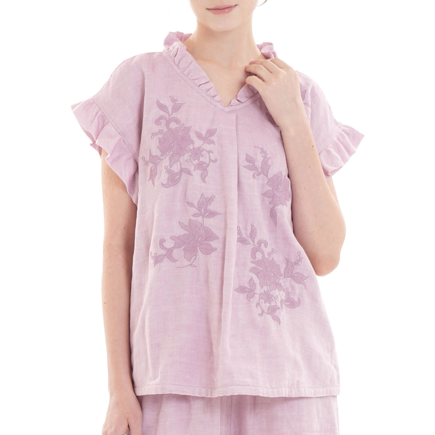 Narue 50／ダブルガーゼシャンブレープラージュセットアップ - 画像19