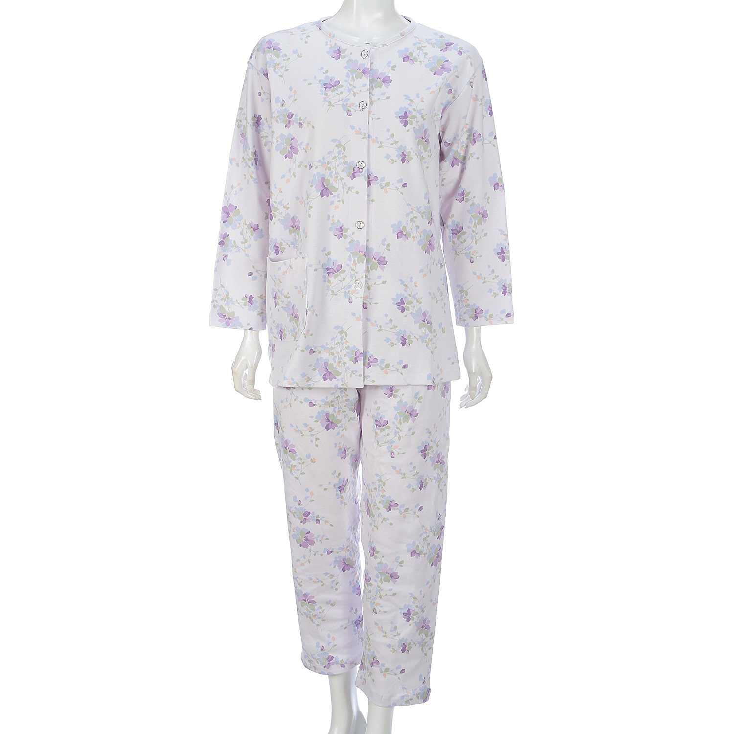 婦人綿100％スムースパジャマS、M、L 日本製 - 画像5