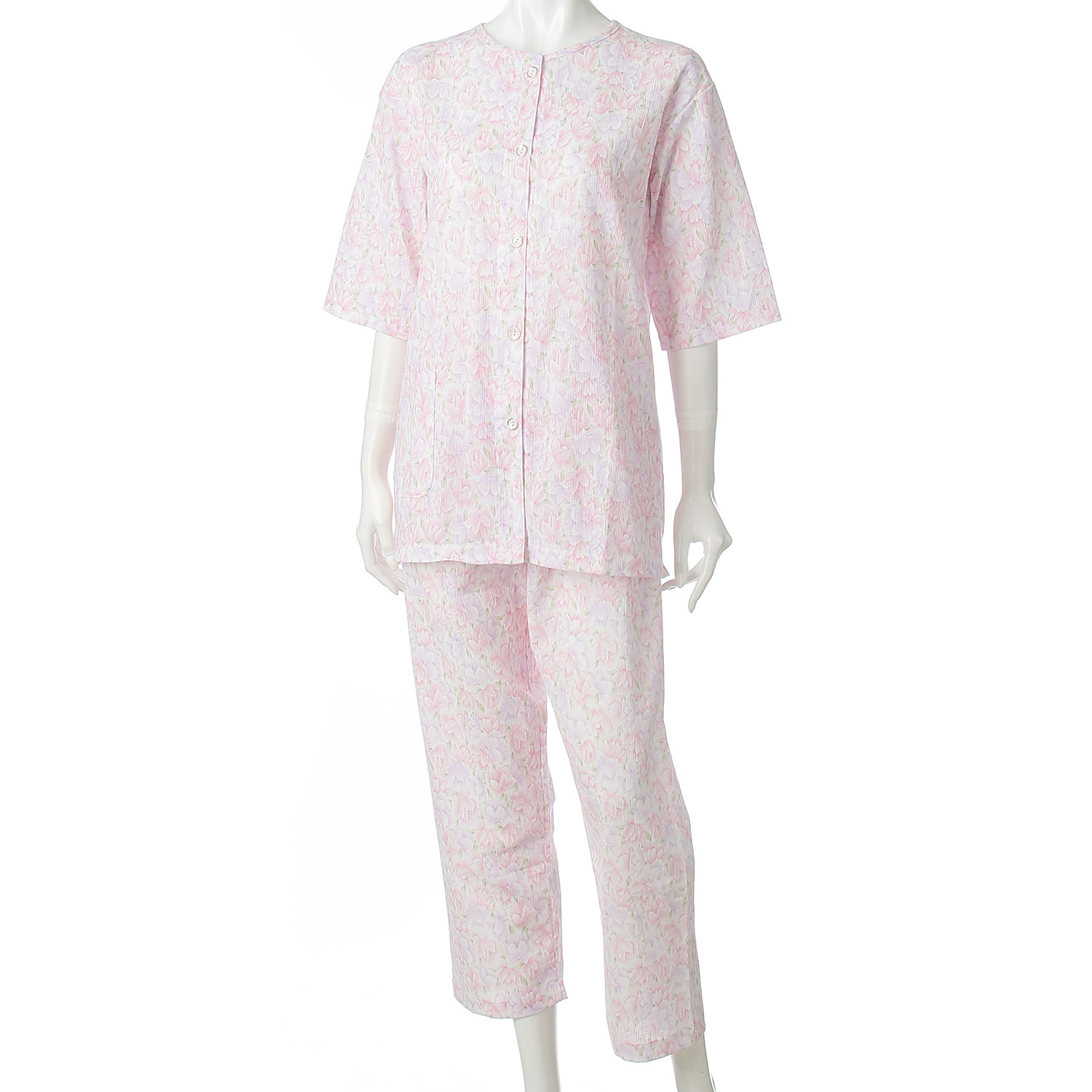 楊柳全開5分袖パジャマLL - 画像1