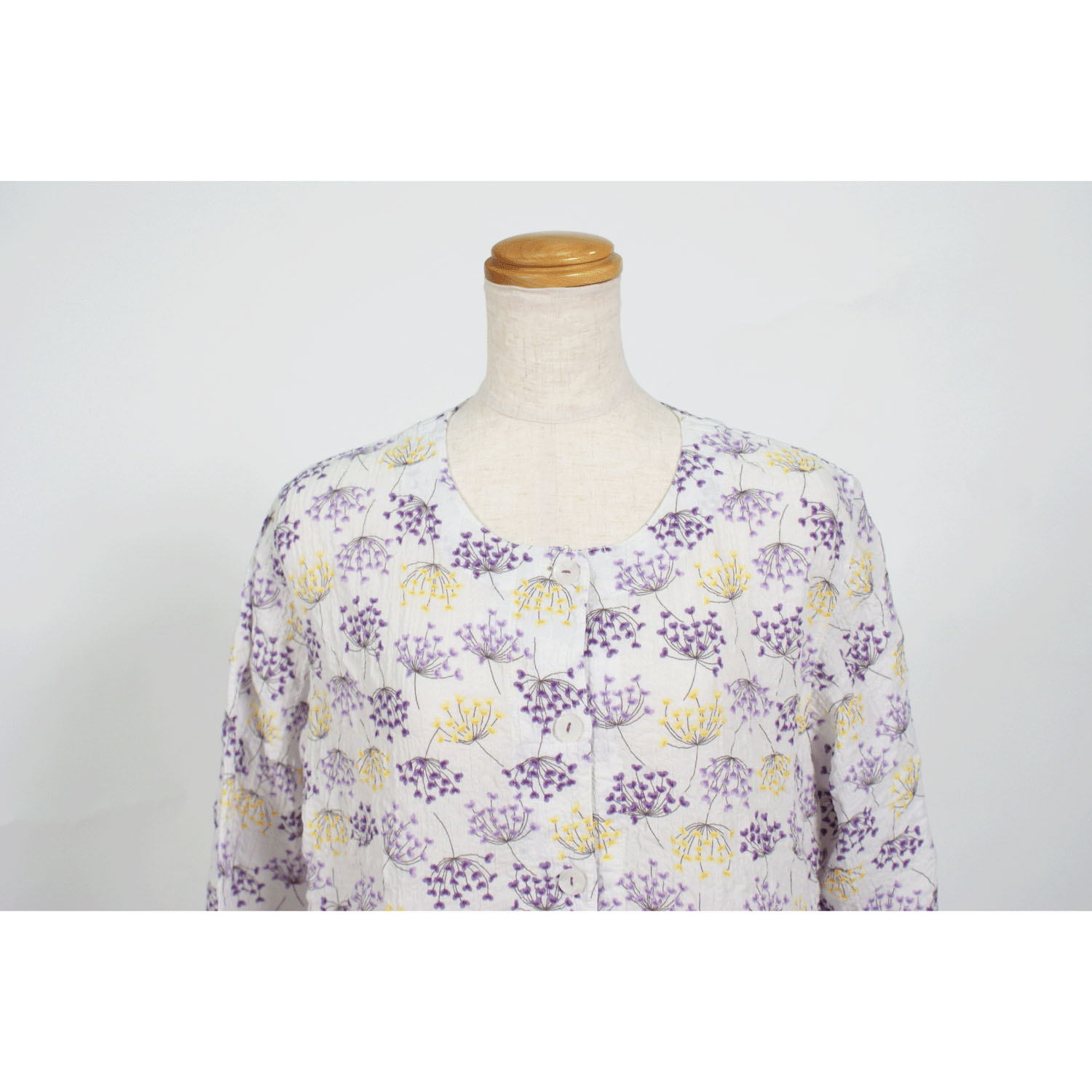 ナクリュール 眠活ラボ ローンシャーリングハートフラワー 婦人7分袖9分丈パンツパジャマ - 画像8