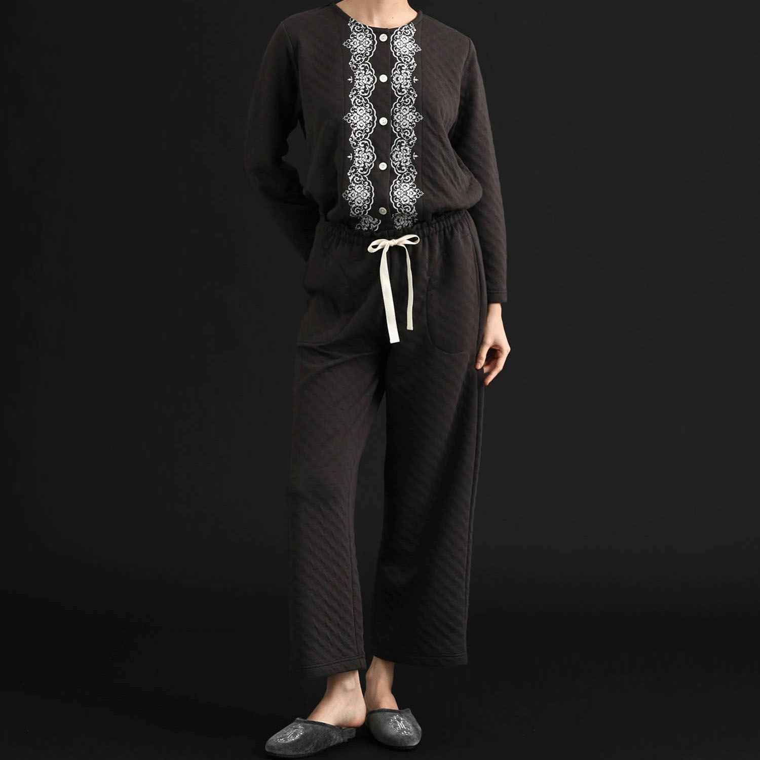 Narue 裏綿接結（綿入り）ブドォワールセットアップ - 画像2