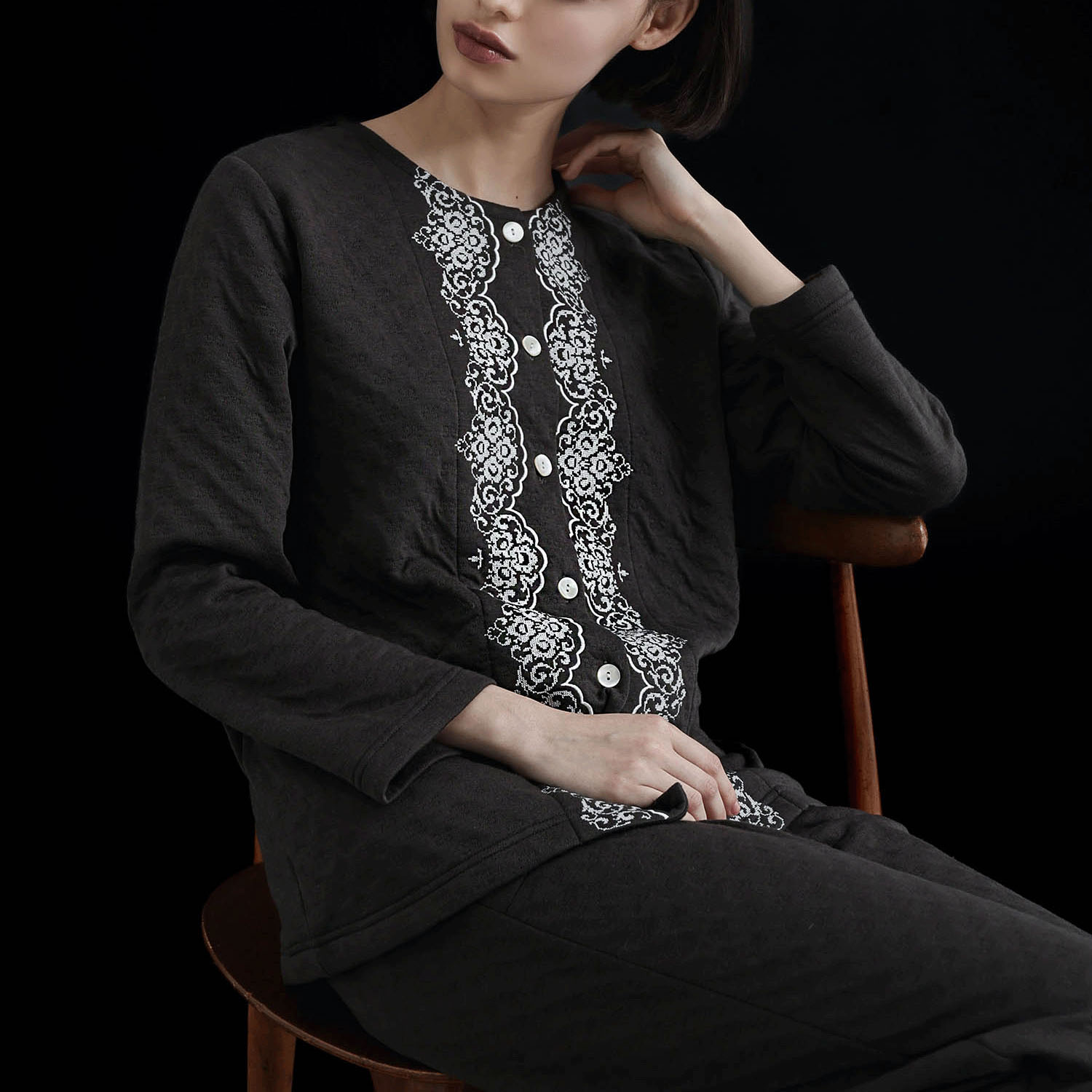 Narue 裏綿接結（綿入り）ブドォワールセットアップ - 画像1