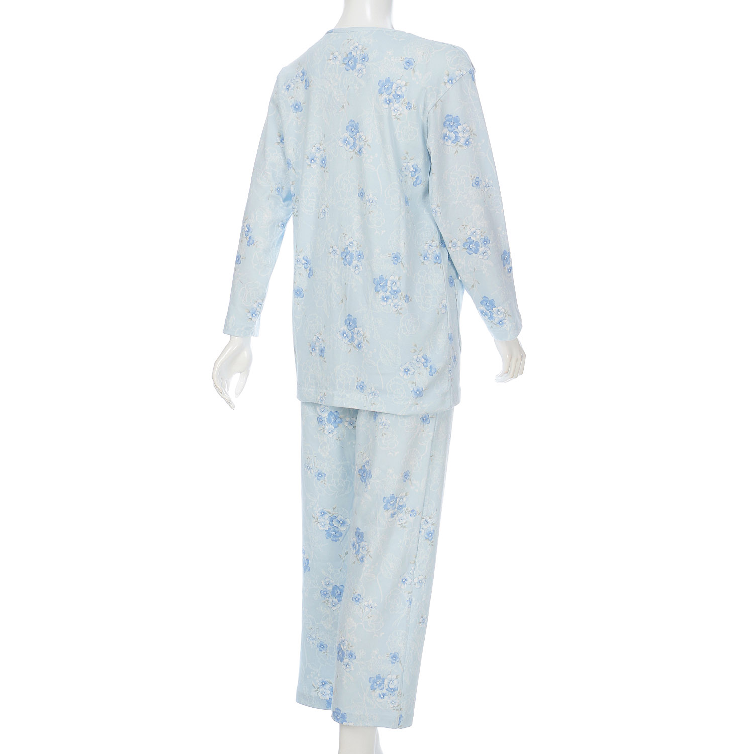 婦人綿100％スムースパジャマ3L日本製 - 画像3