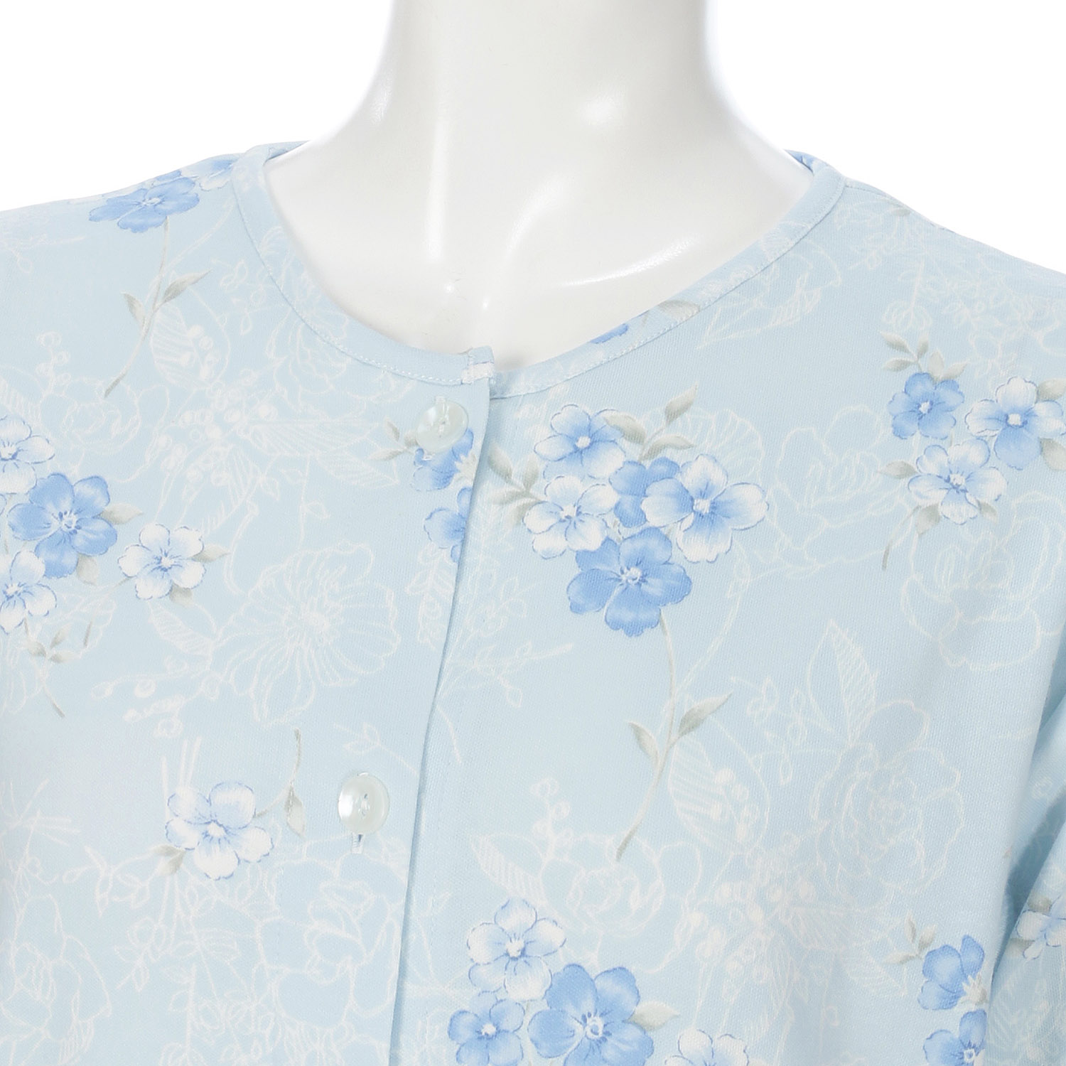 婦人綿100％スムースパジャマ3L日本製 - 画像4