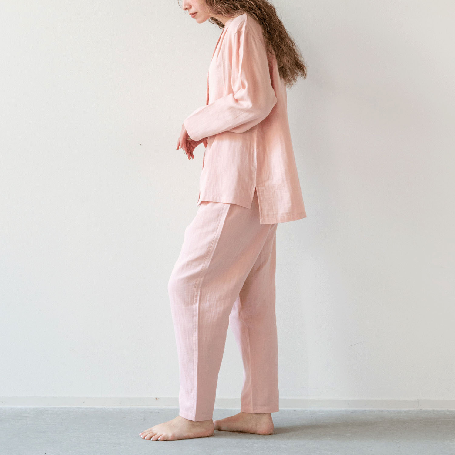 着る保湿クリーム 前開きスキッパーデザインパジャマ - 画像7