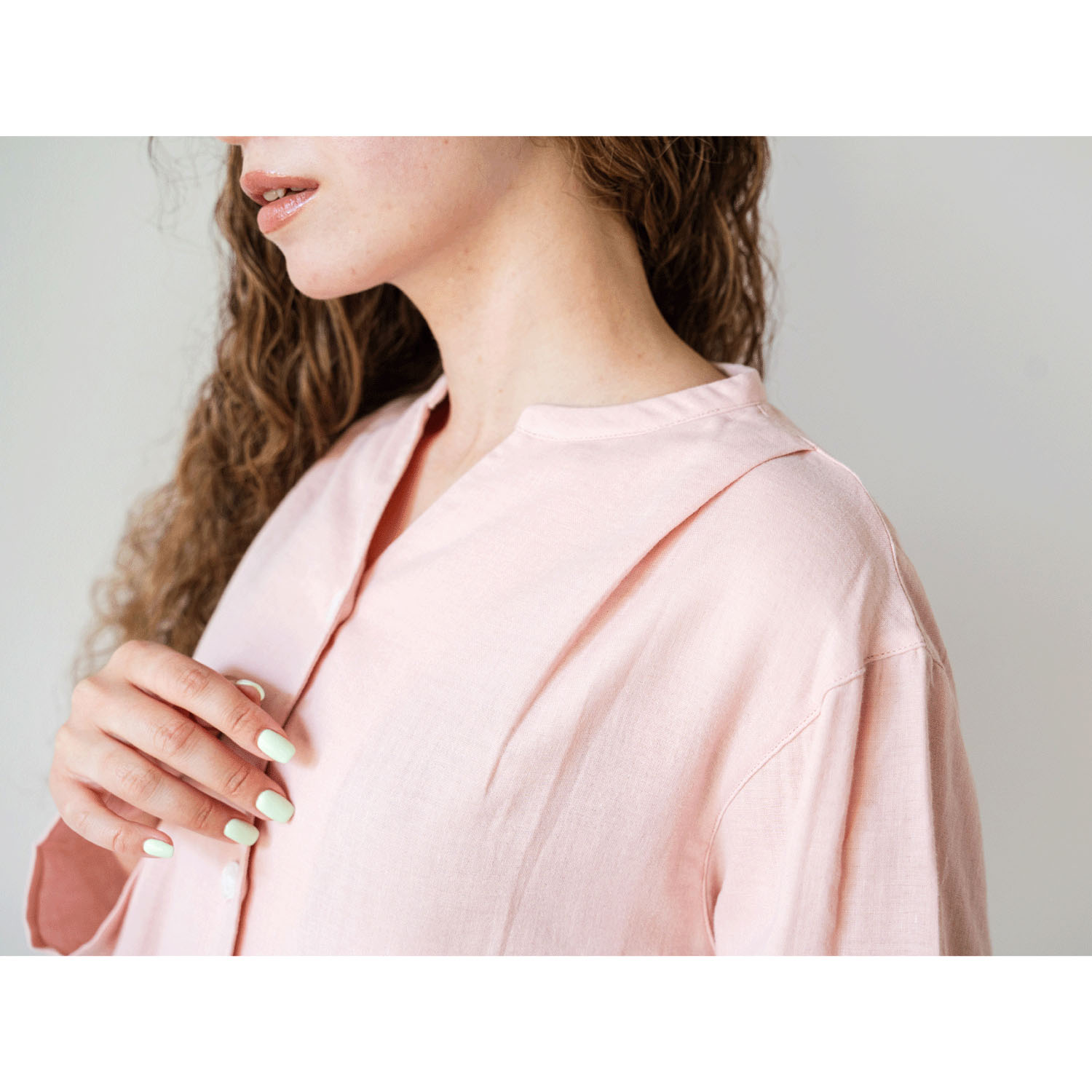 着る保湿クリーム 前開きスキッパーデザインパジャマ - 画像10