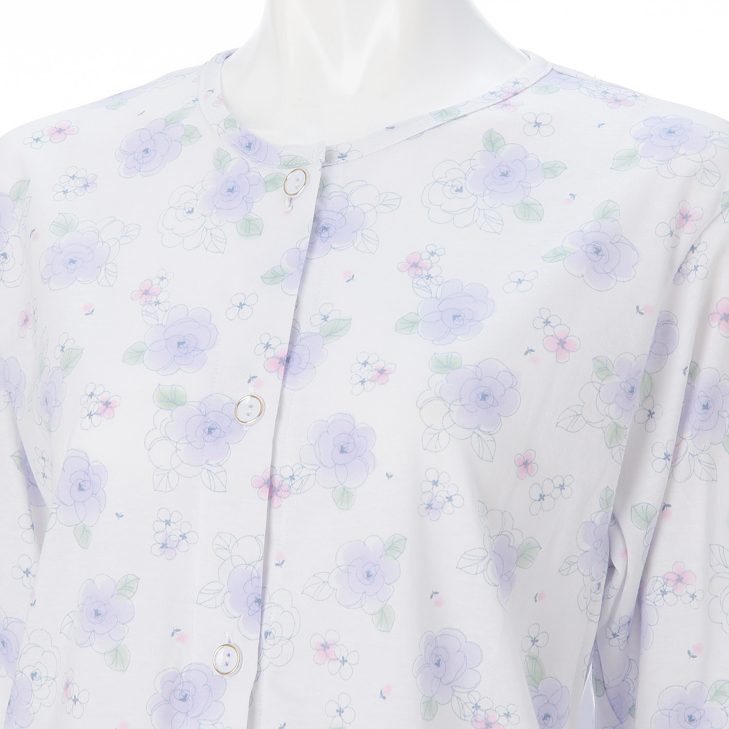 婦人 綿天竺全開パジャマ  S／M／L 日本製 - 画像5