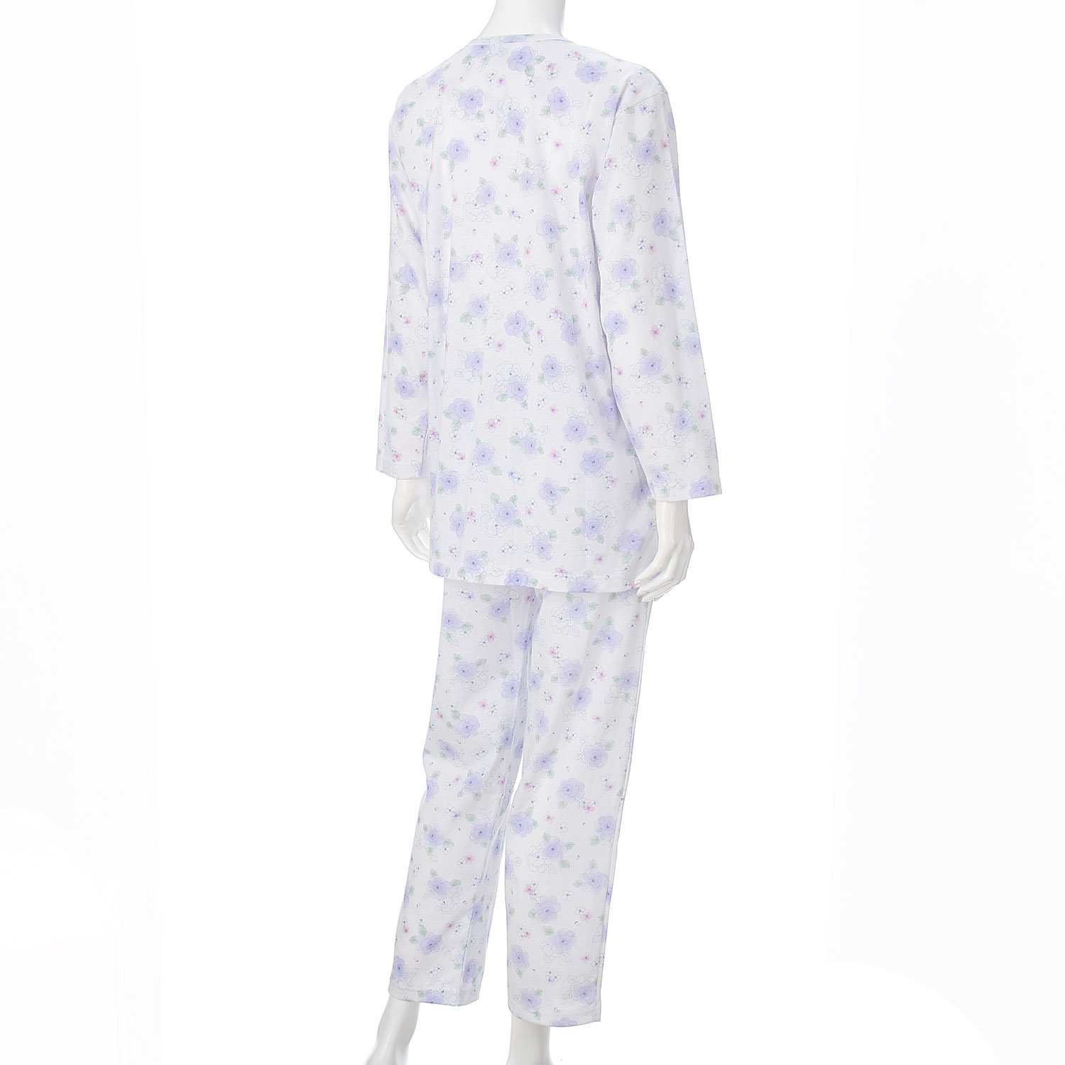 婦人 綿天竺全開パジャマ  LL 日本製 - 画像4