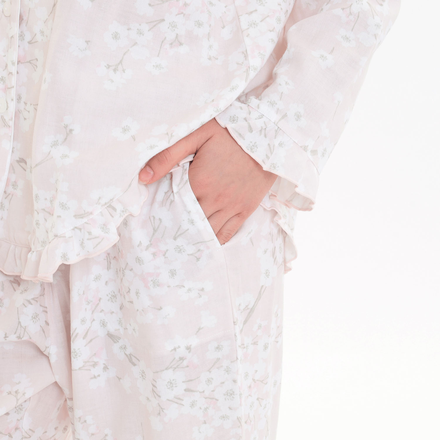 Narue 50／Wガーゼチェリーブロッサムパジャマ - 画像12