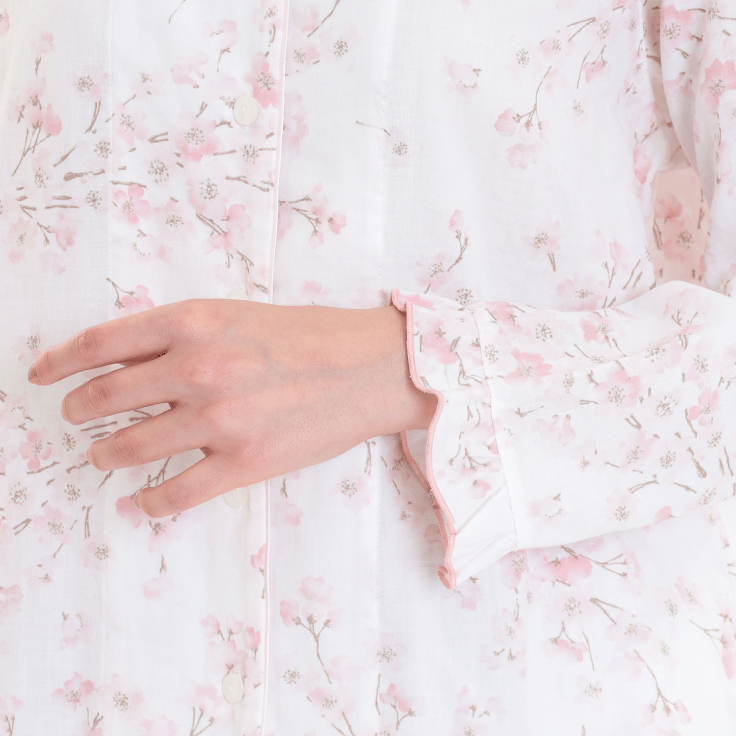 Narue 50／Wガーゼチェリーブロッサムパジャマ - 画像5