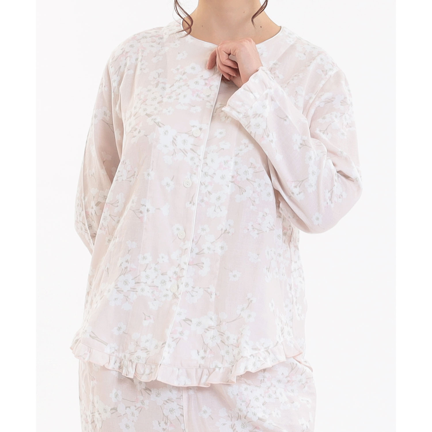 Narue 50／Wガーゼチェリーブロッサムパジャマ - 画像9