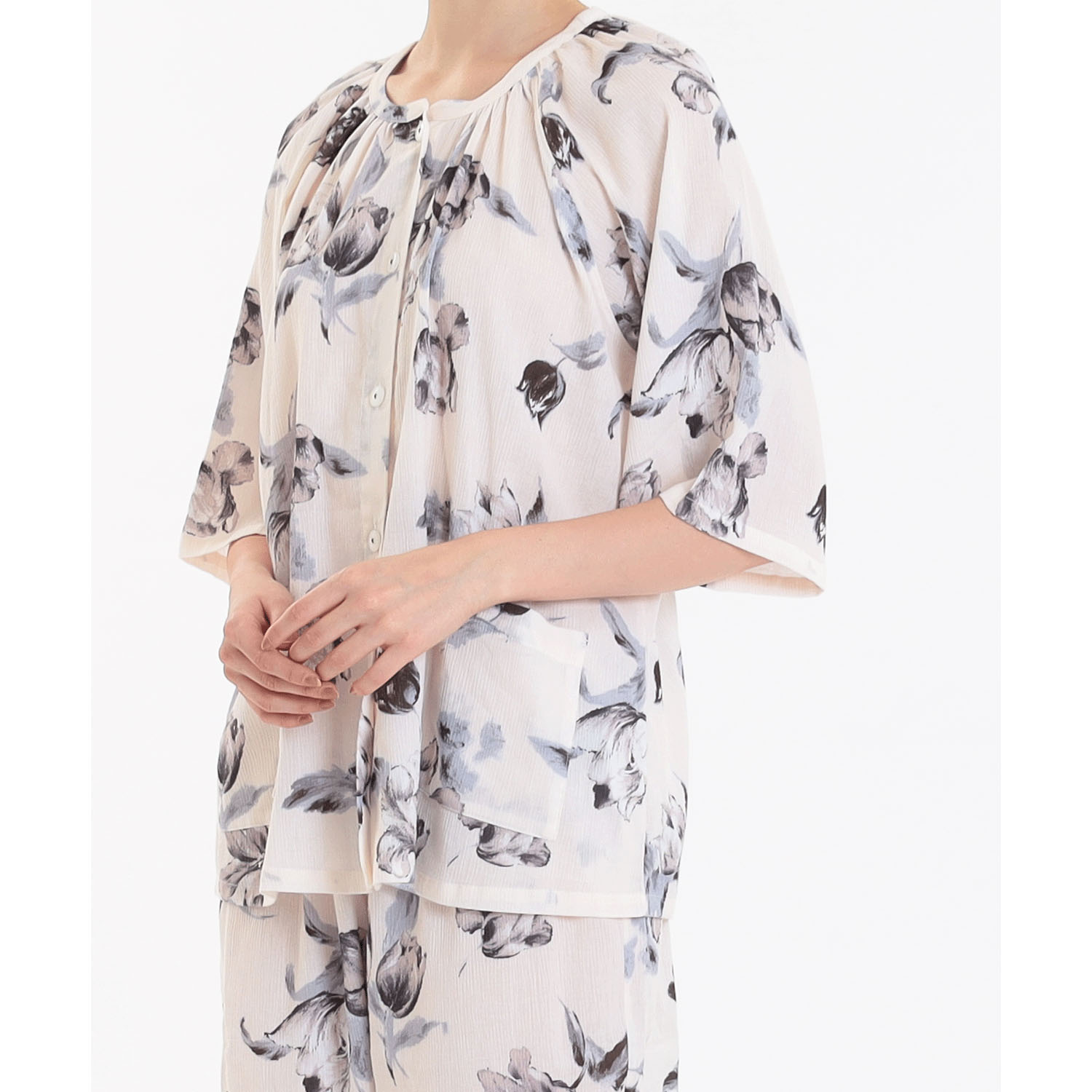 Narue 高島ちぢみチューリップベールパジャマ - 画像2