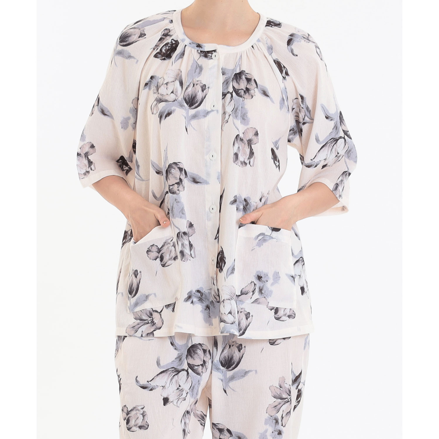 Narue 高島ちぢみチューリップベールパジャマ - 画像3