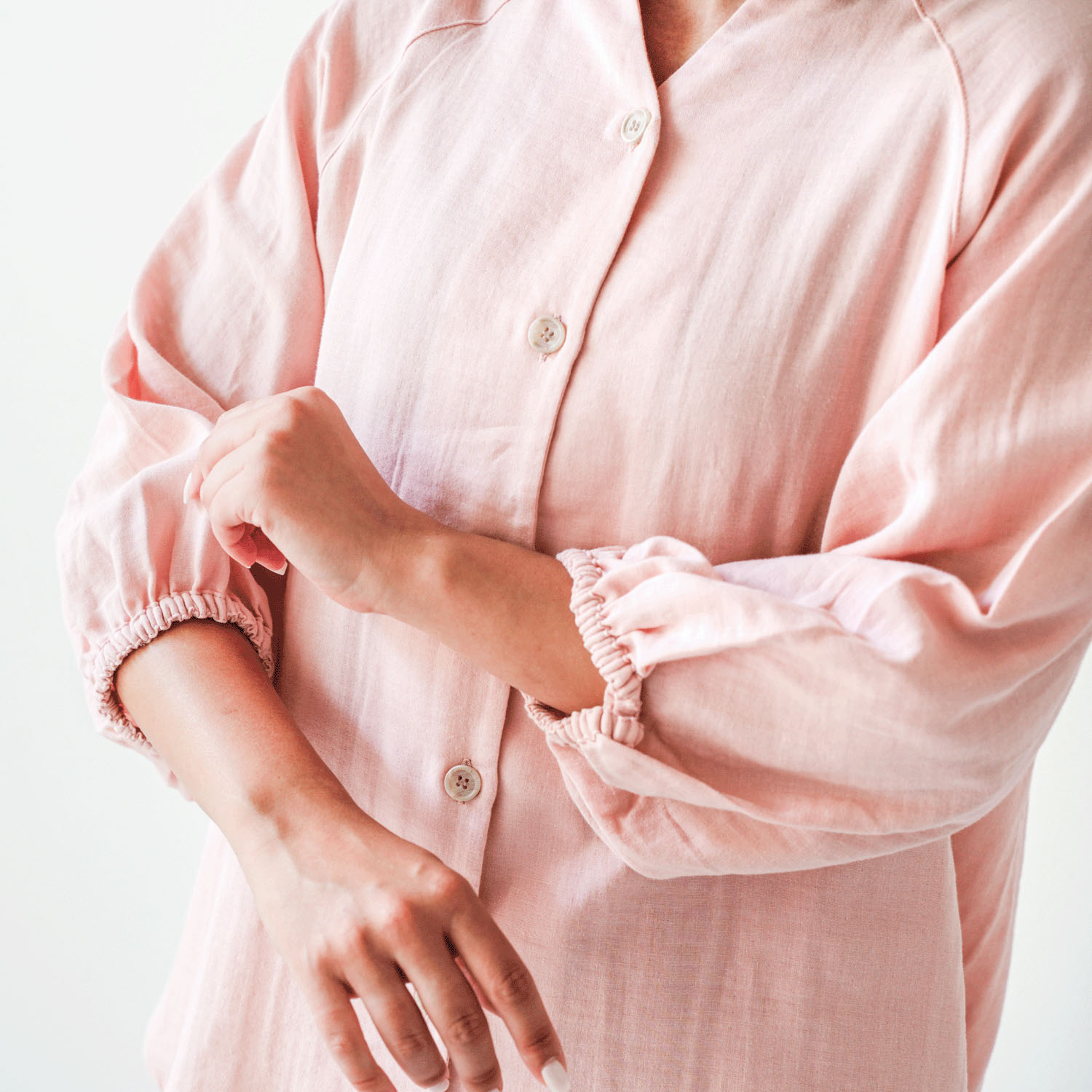 着る保湿クリーム ギャザーボリューム袖7分袖パジャマ - 画像6