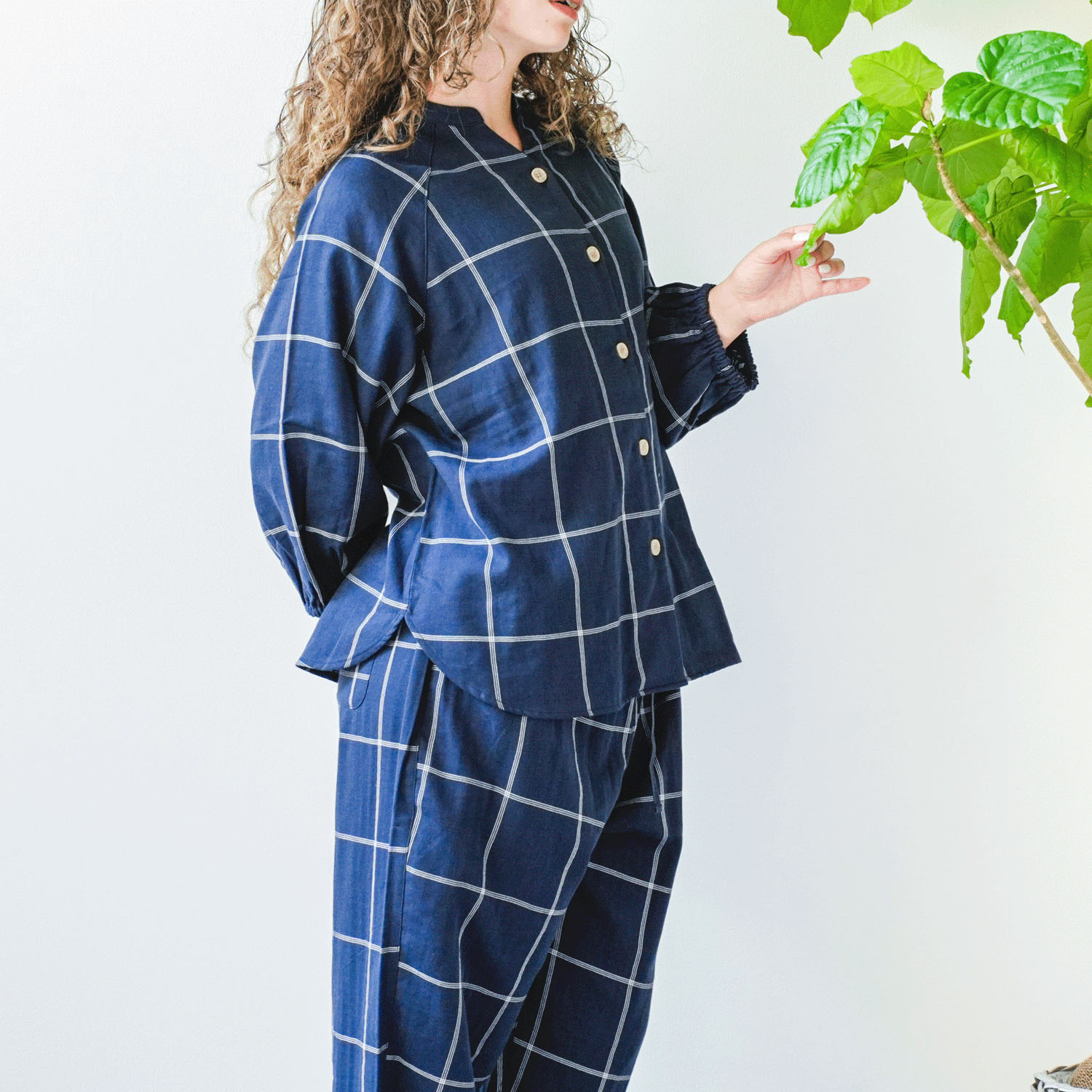 着る保湿クリーム ギャザーボリューム袖7分袖パジャマ - 画像1