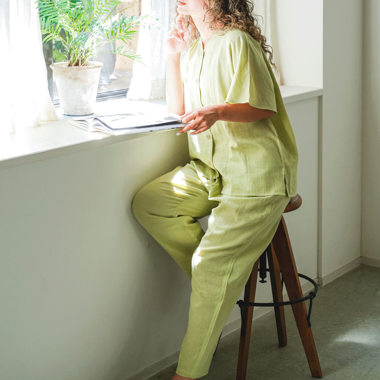 着る保湿クリーム ライトスクエア半袖パジャマ - 画像13