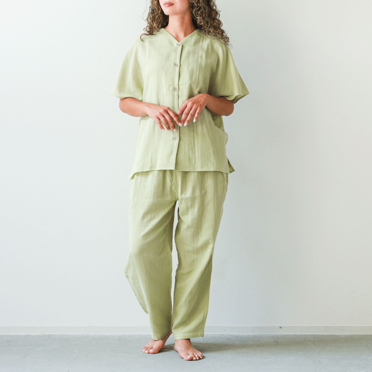 着る保湿クリーム ライトスクエア半袖パジャマ - 画像8