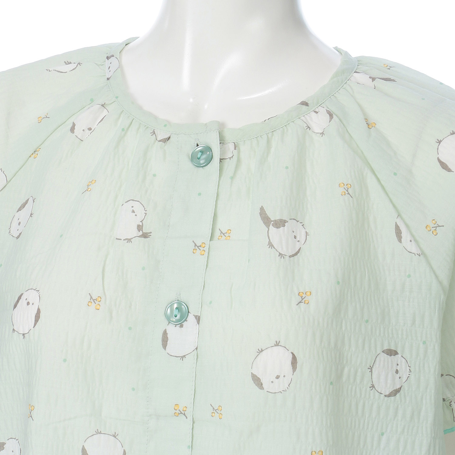 マジョリカ シマエナガ スモック半袖6分丈パンツパジャマ - 画像4