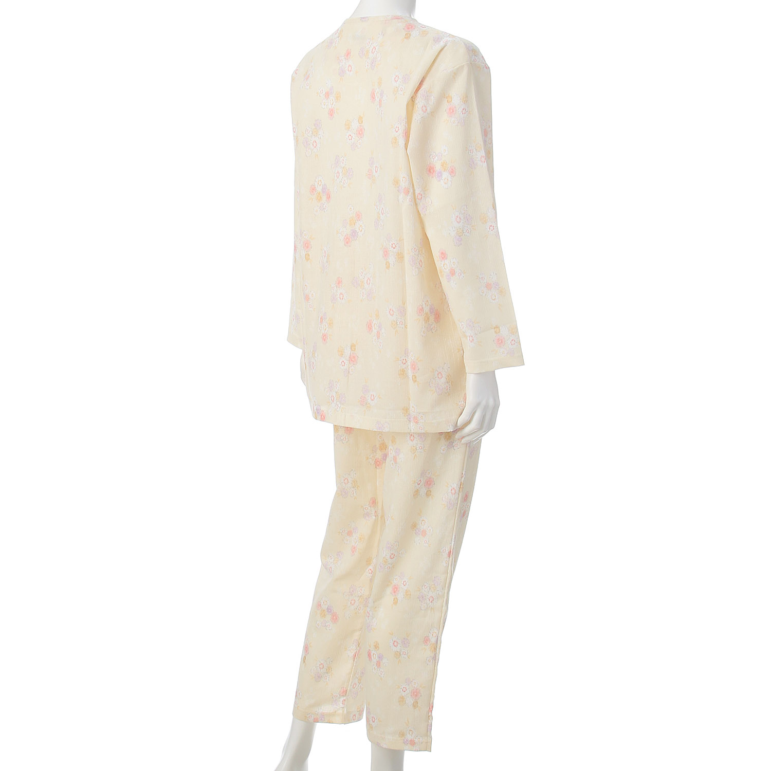 婦人 楊柳全開長袖パジャマ M／L 日本製 - 画像3