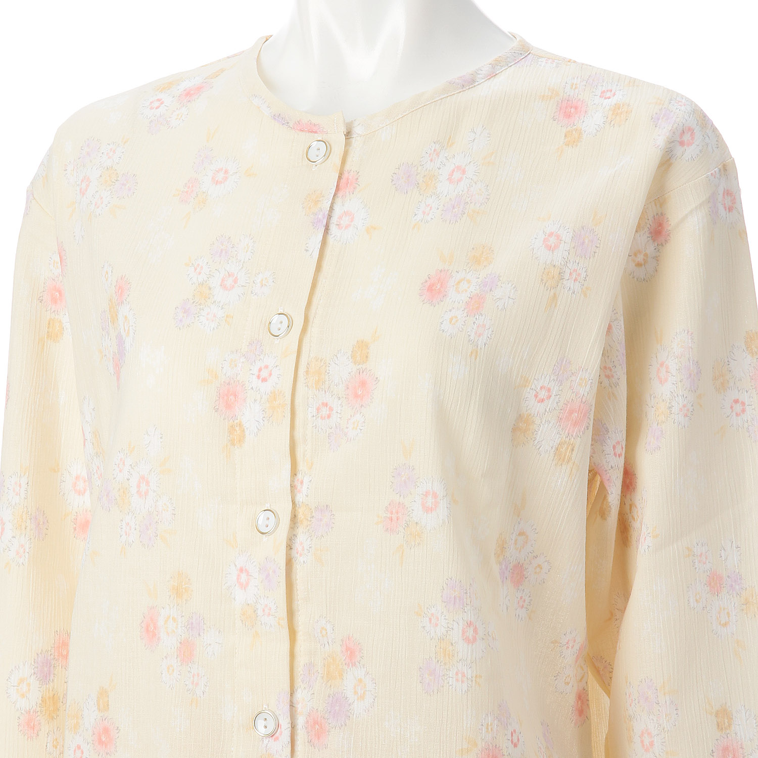 婦人 楊柳全開長袖パジャマ M／L 日本製 - 画像4