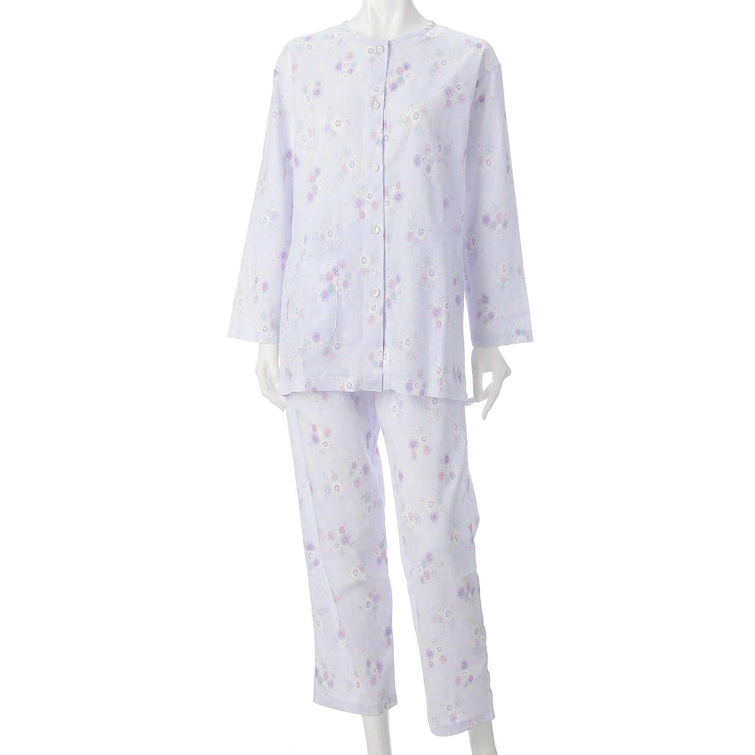 婦人 楊柳全開長袖パジャマ LL 日本製 - 画像6