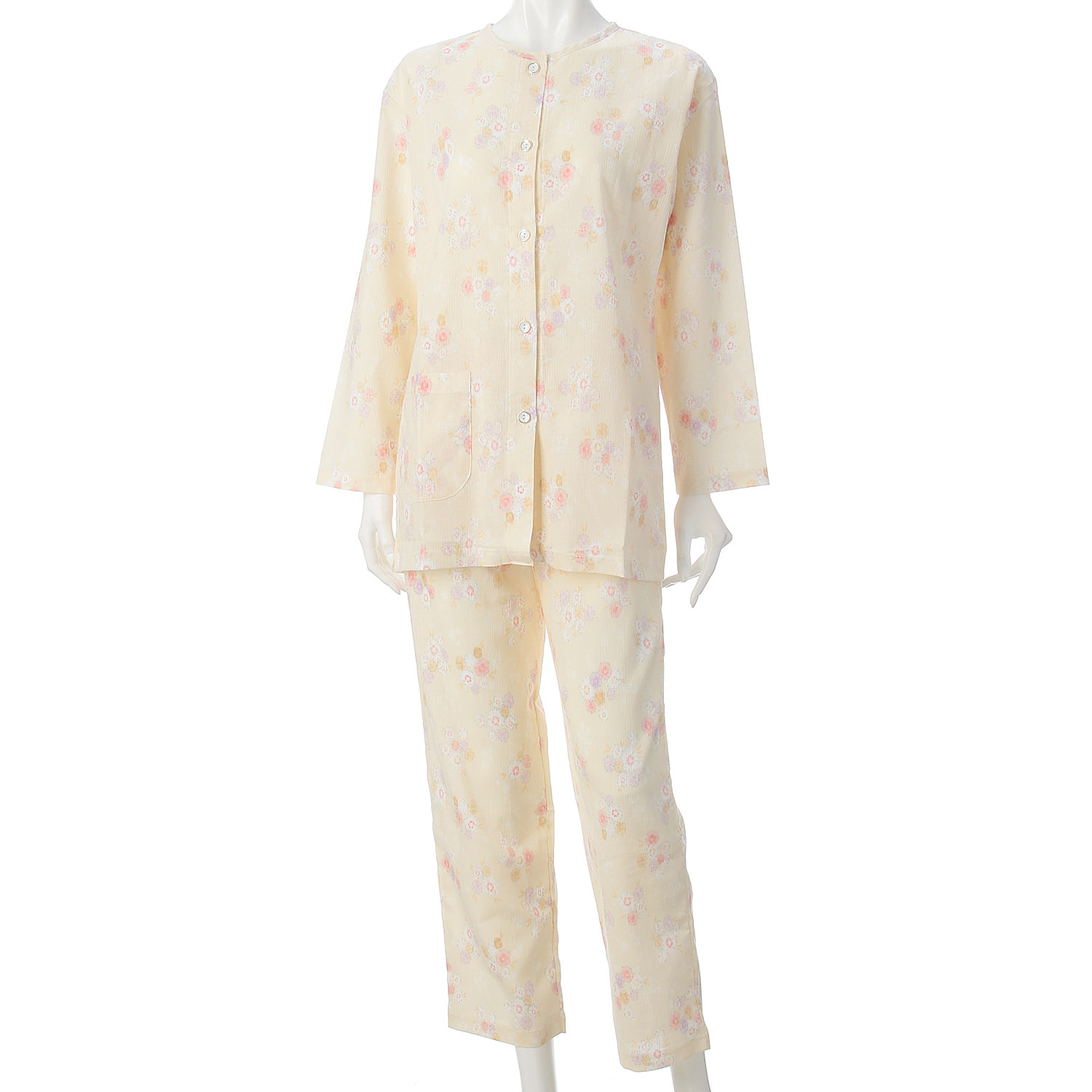 婦人 楊柳全開長袖パジャマ 3L 日本製 - 画像2