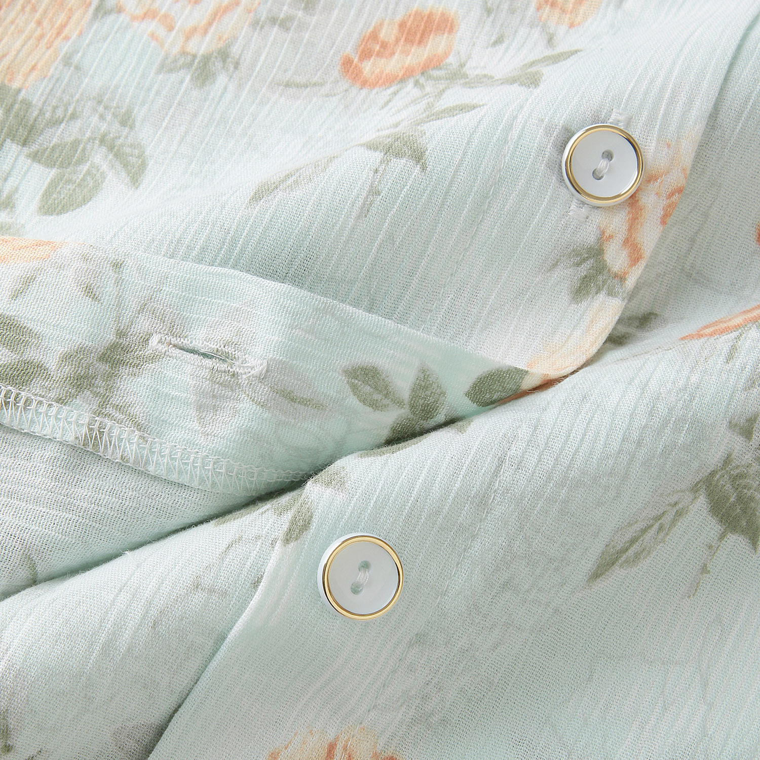 婦人 楊柳全開7分袖パジャマ LL 日本製 - 画像5