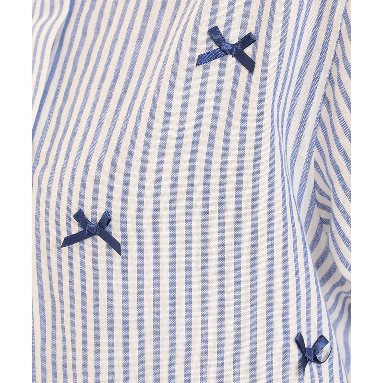 Narue ダブルガーゼシンプルストライプリボンパジャマ - 画像21