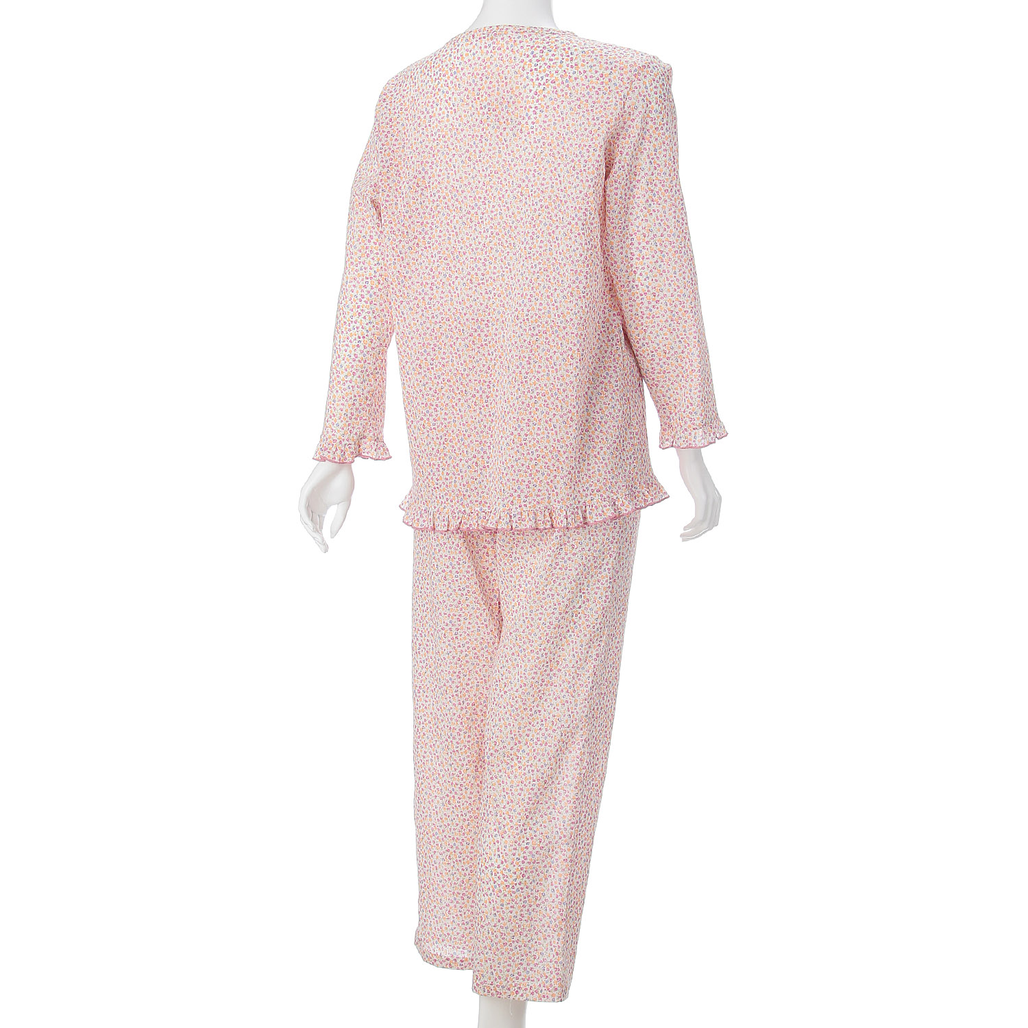 婦人 綿楊柳 小花柄パジャマ - 画像2