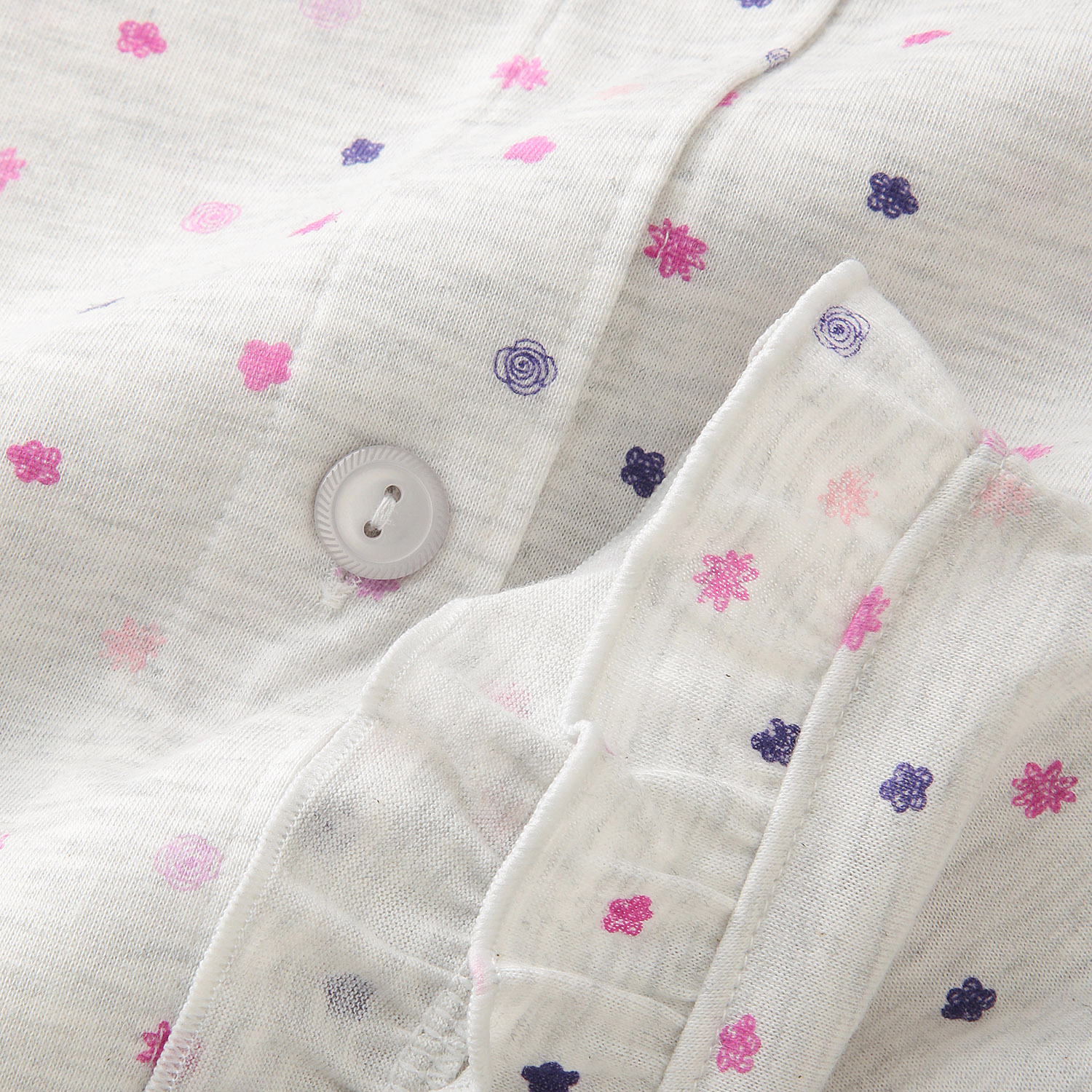 婦人 天竺小花柄 七分袖パジャマ - 画像4