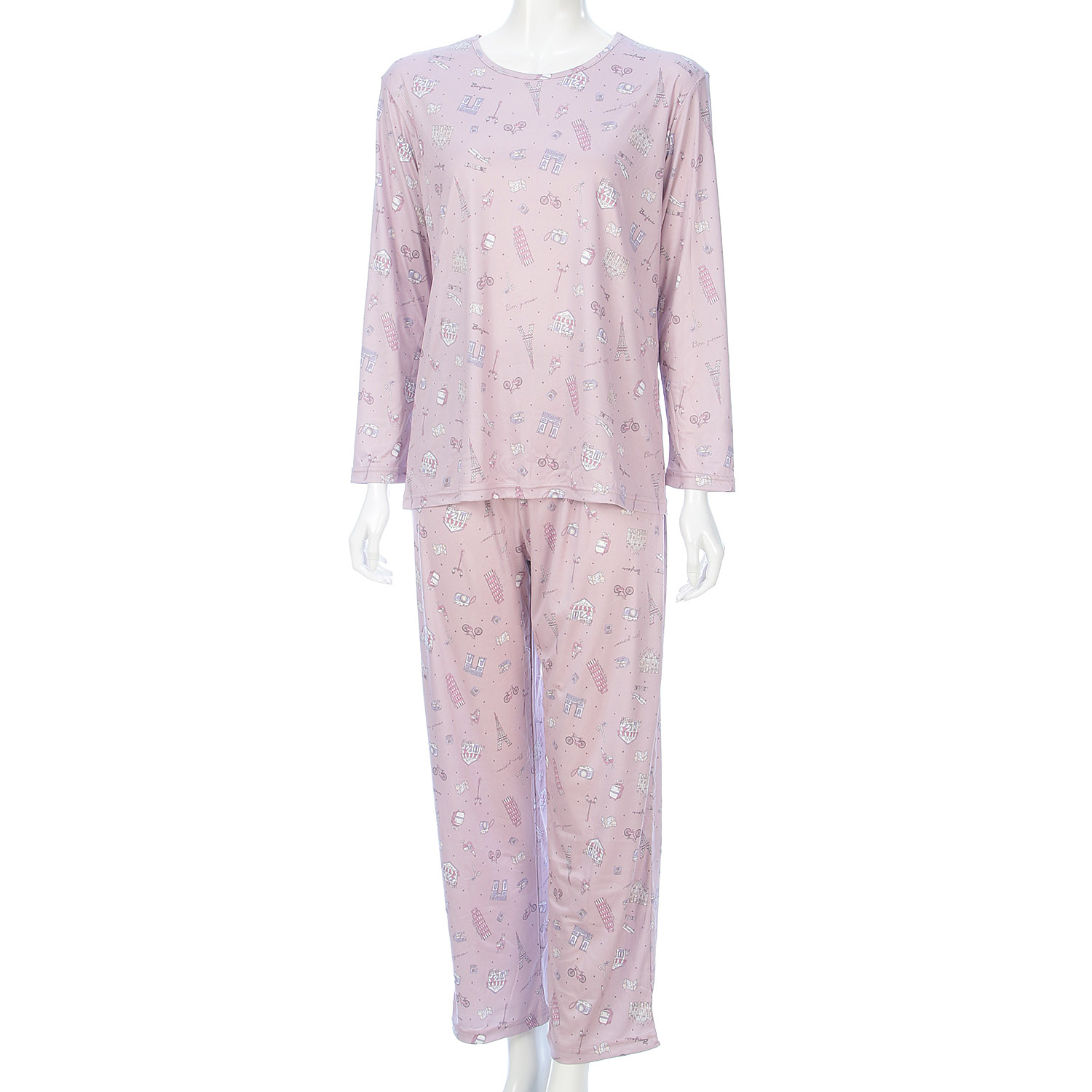 ジョワイユニュイ ポーチ付 携帯パジャマ Tスーツ トラベルドット - 画像2