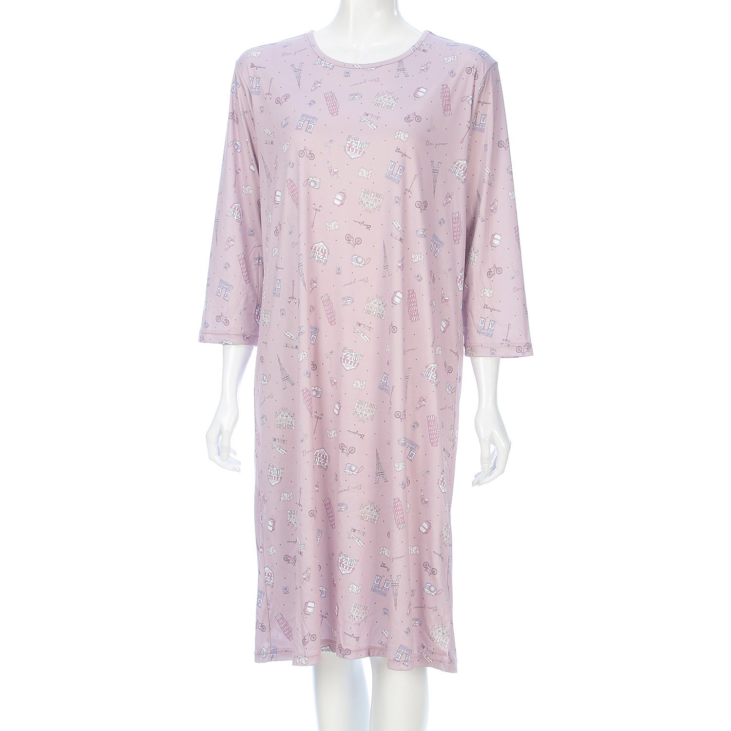 ジョワイユニュイ ポーチ付 携帯パジャマ ワンピース  トラベルドット - 画像1