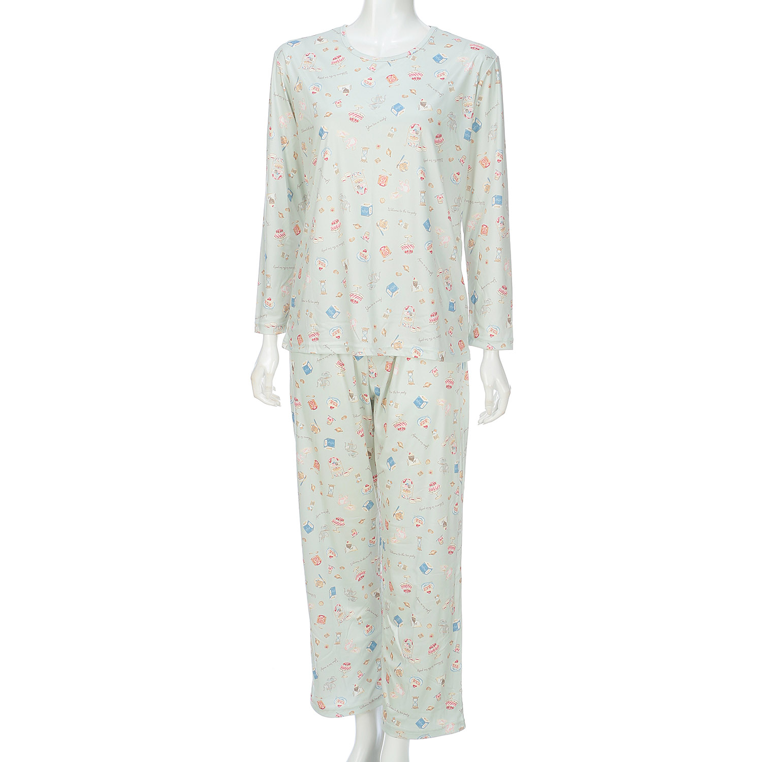 ジョワイユニュイ ポーチ付 携帯パジャマ Tスーツ ティーパーティー - 画像2