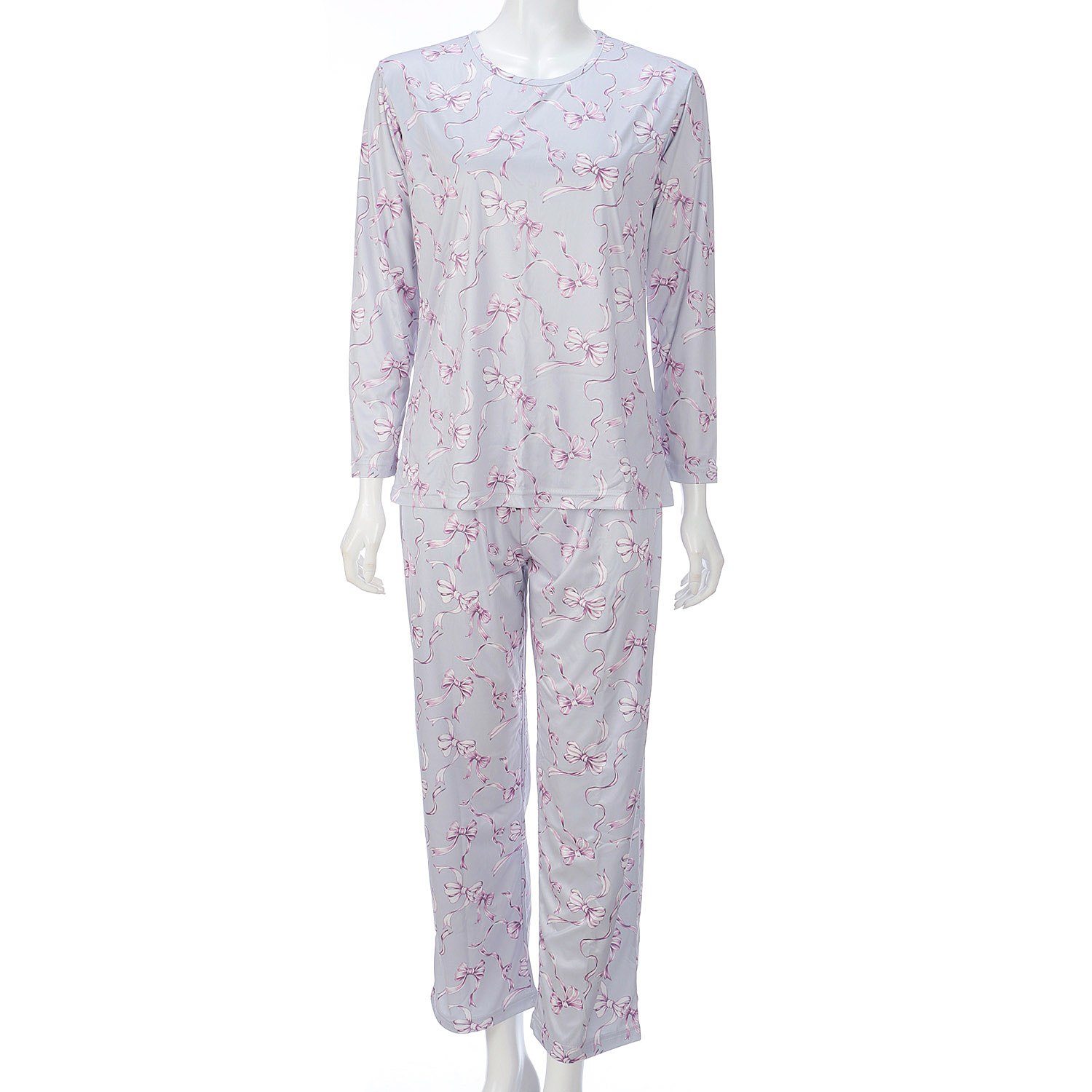 ジョワイユニュイ ポーチ付 携帯パジャマ Tスーツ リボン - 画像2