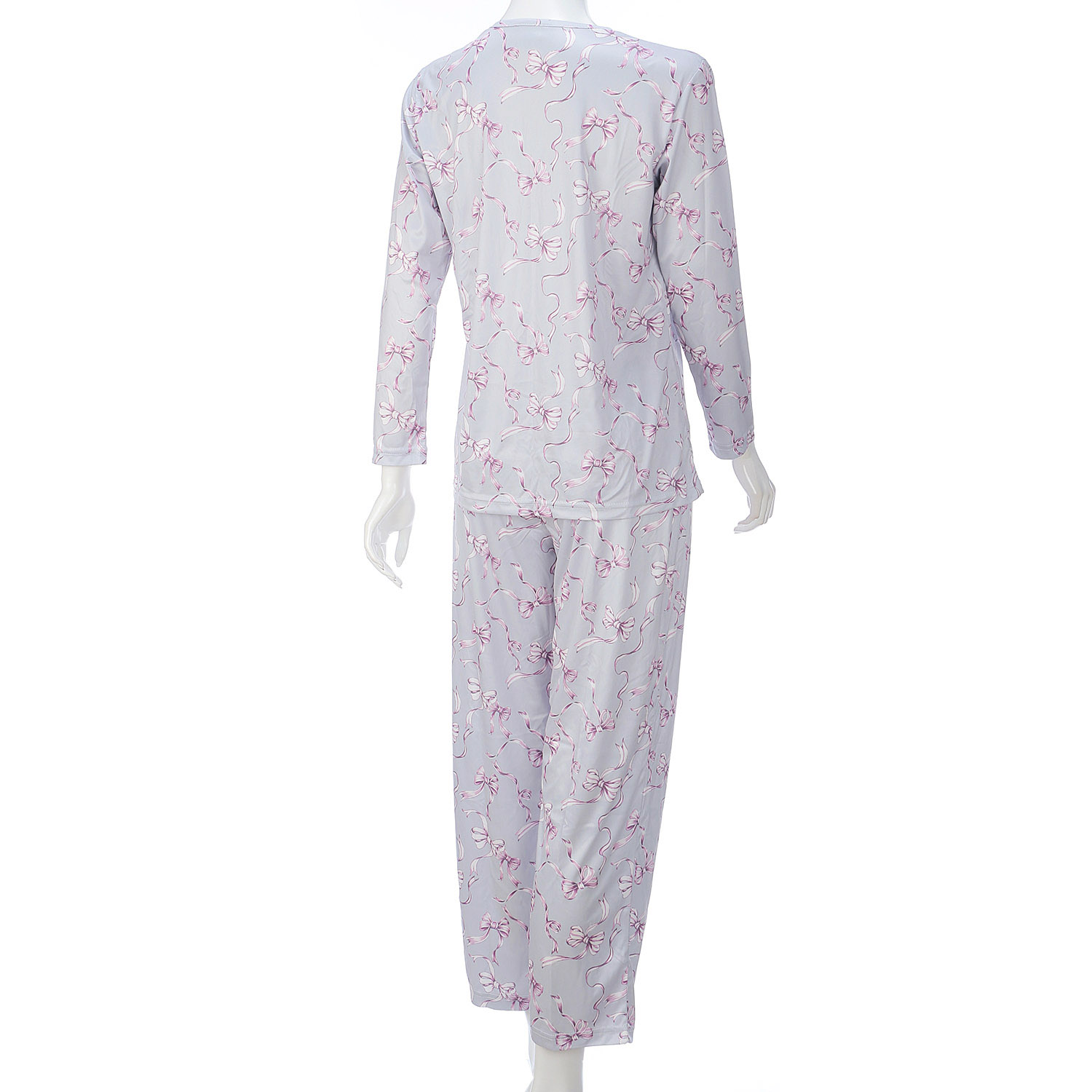 ジョワイユニュイ ポーチ付 携帯パジャマ Tスーツ リボン - 画像3