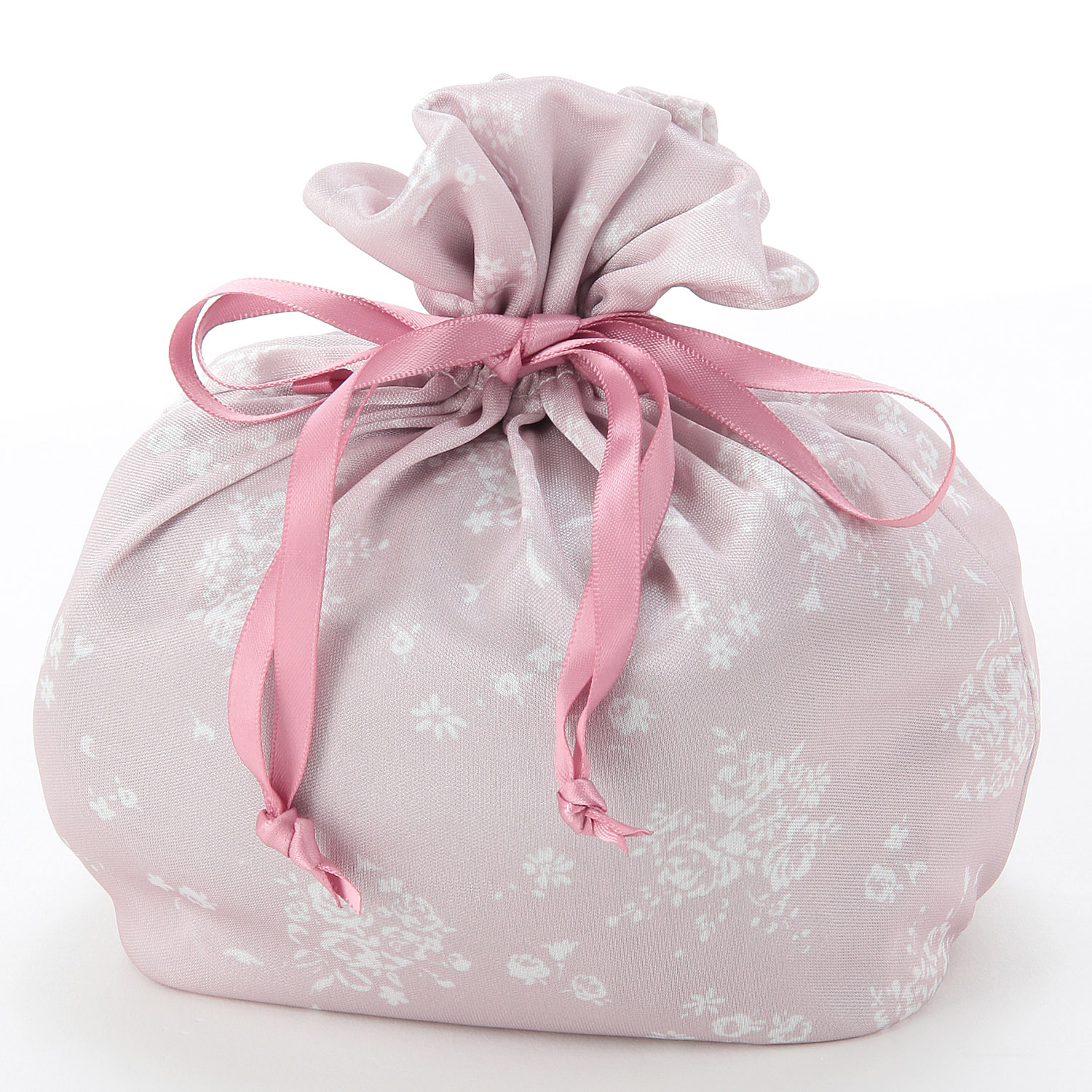 ジョワイユニュイ ポーチ付携帯パジャマ 単色花柄パンツ無地 - 画像8